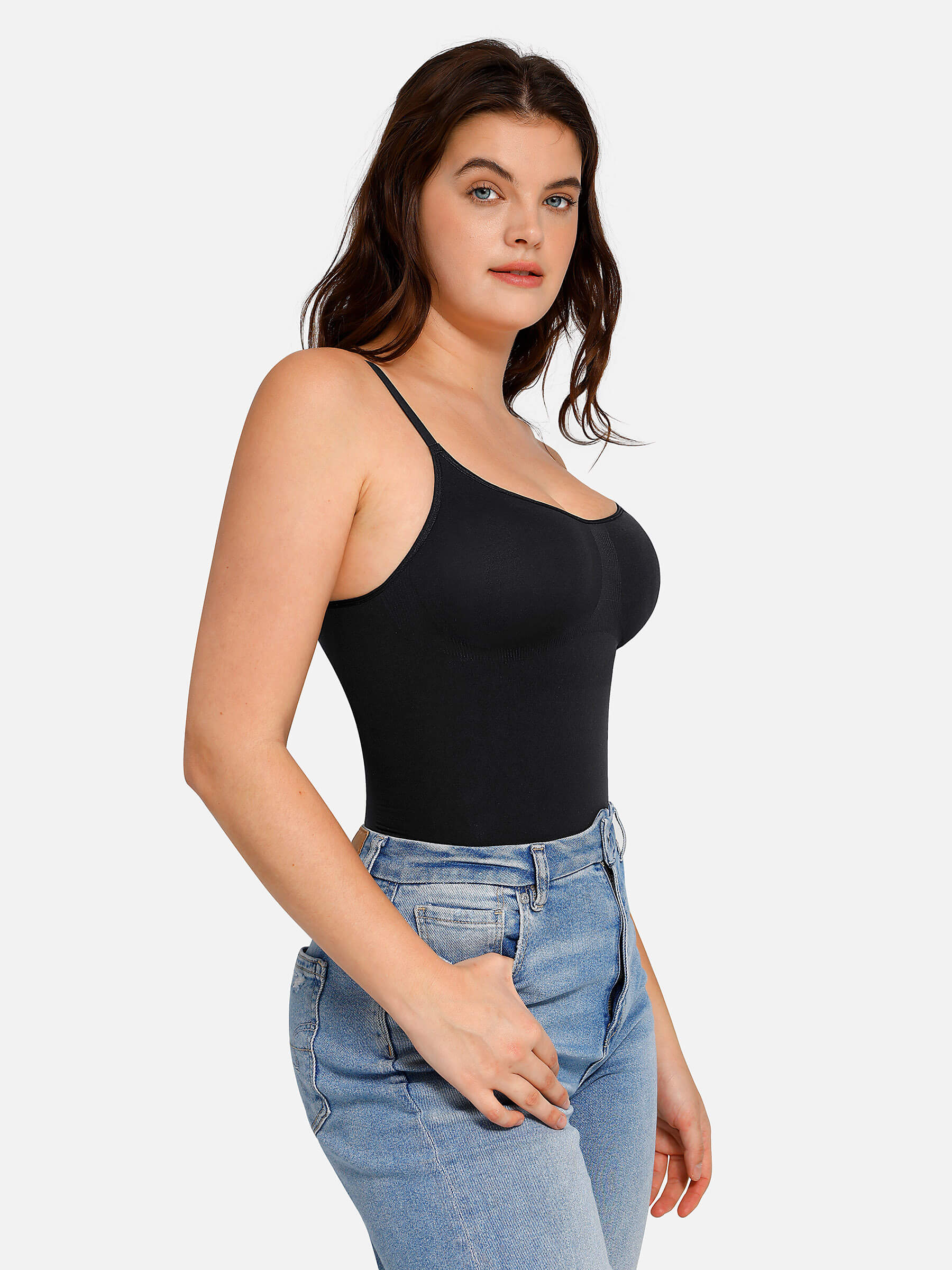 HeyCurve| everyday Wear Seamless Thong Bodysuit