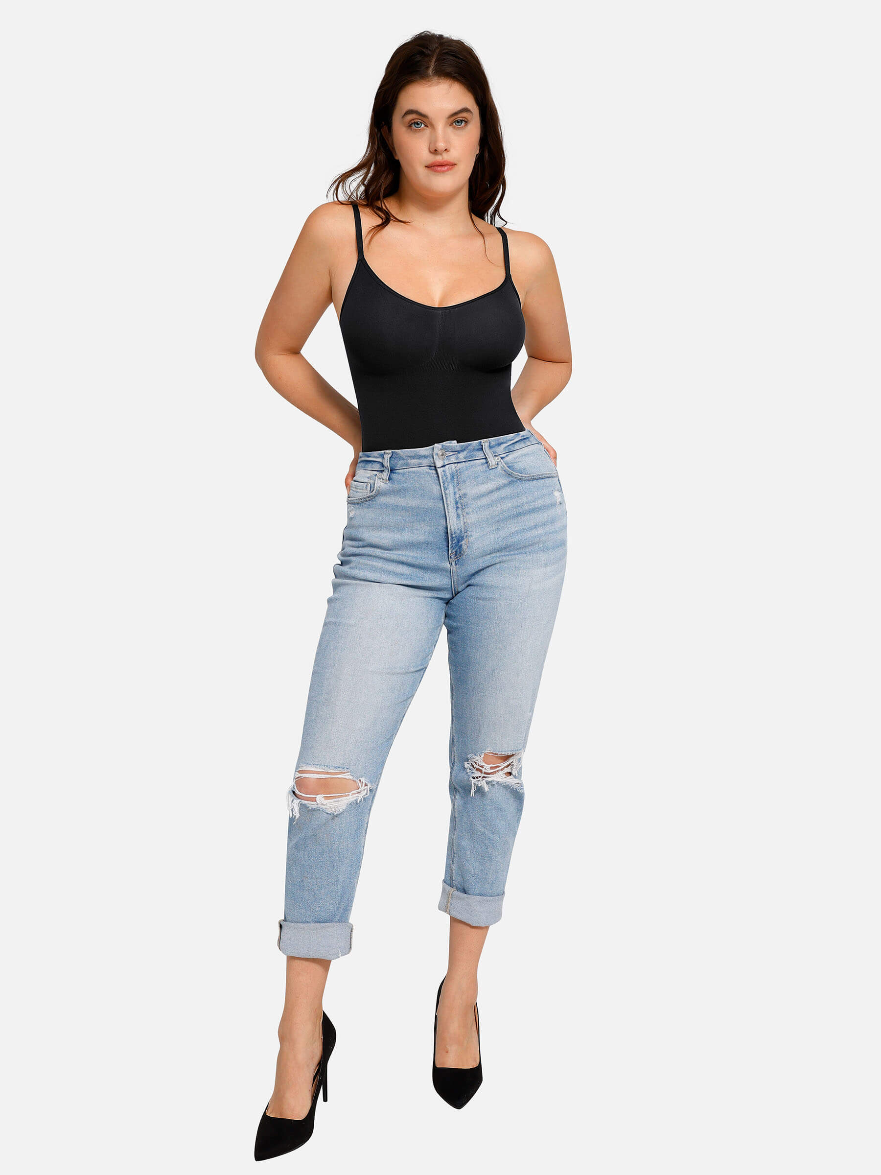 HeyCurve| everyday Wear Seamless Thong Bodysuit