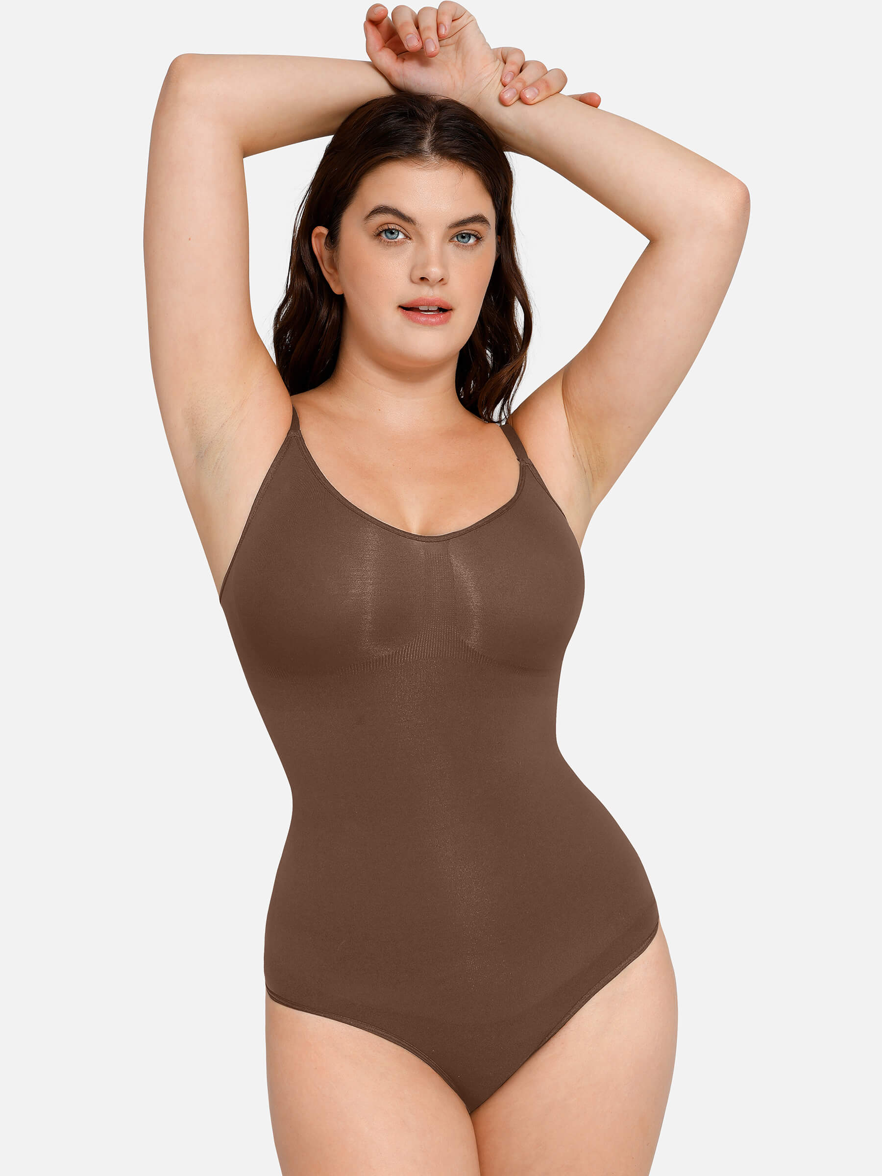 HeyCurve| everyday Wear Seamless Thong Bodysuit