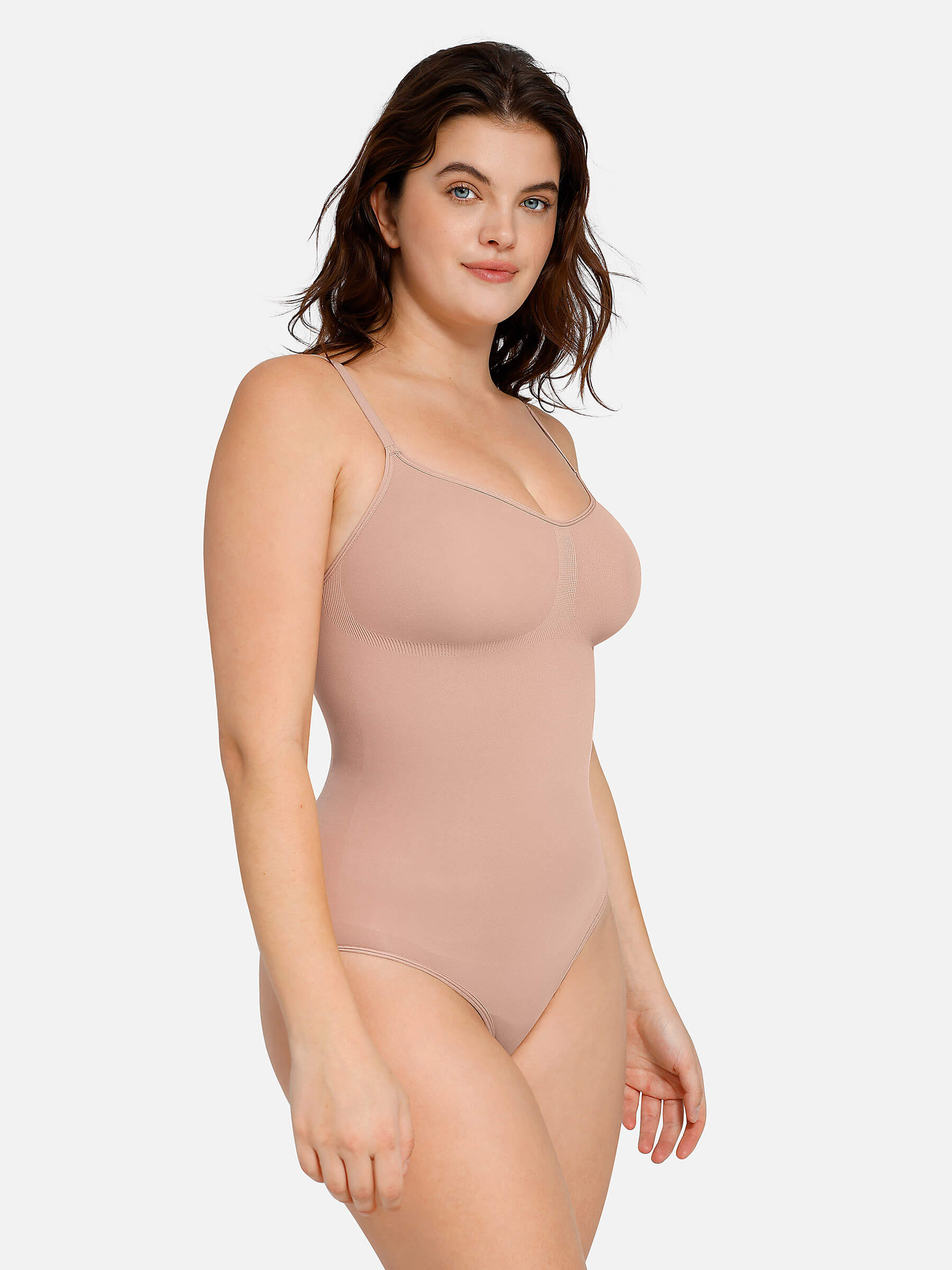 HeyCurve| everyday Wear Seamless Thong Bodysuit
