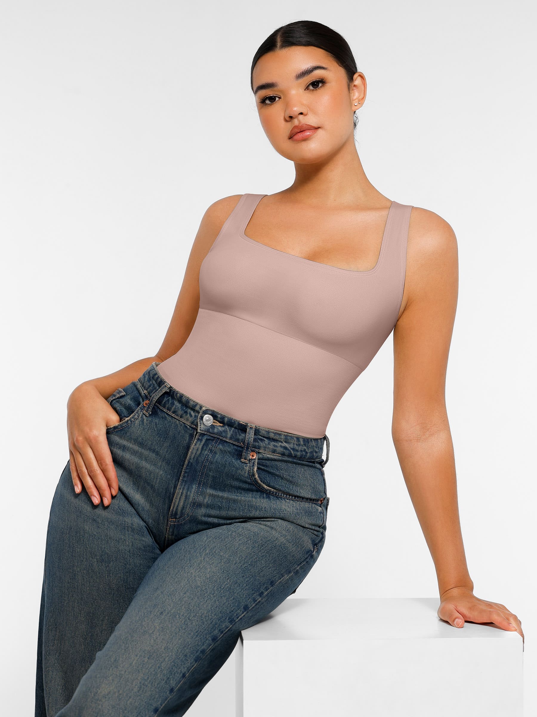 HeyCurve| Seamless Shapewear Thong Bodysuit