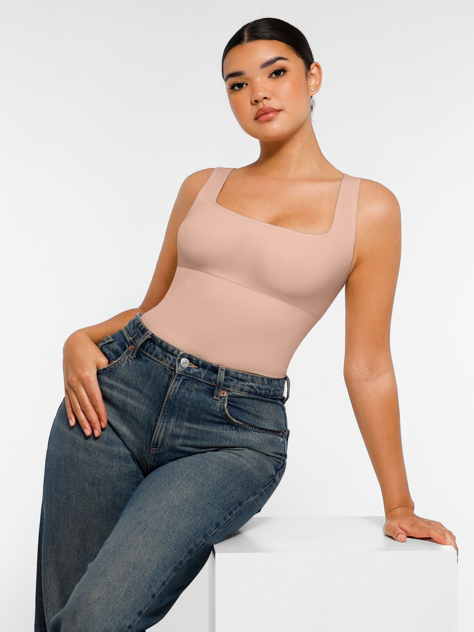 HeyCurve| Seamless Shapewear Thong Bodysuit
