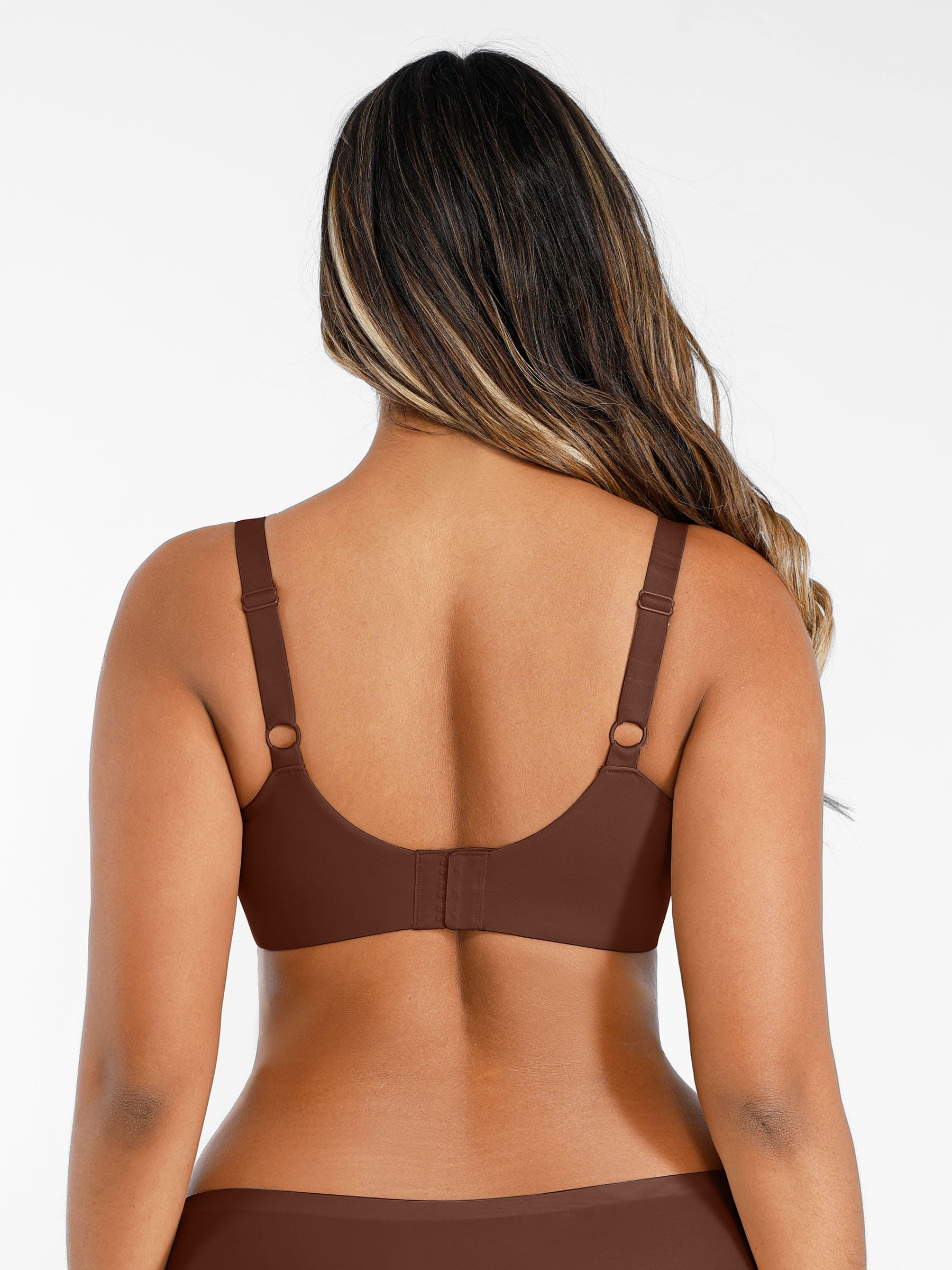 Hej Curve| Underwire Justerbar Djup V-ringad Behå