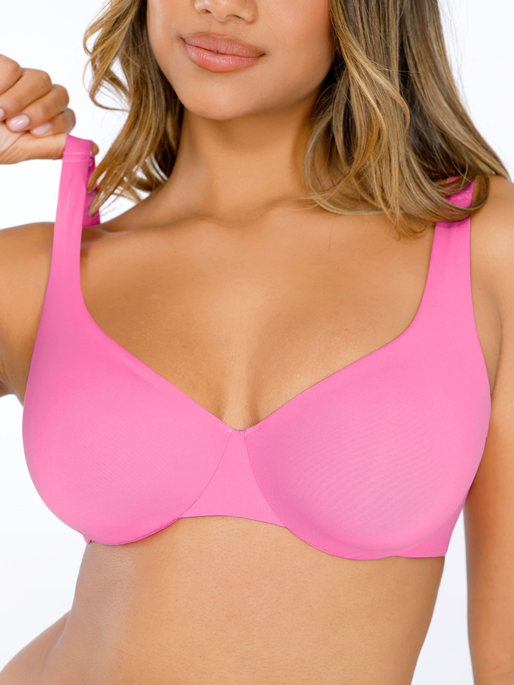 Hej Curve| Underwire Justerbar Djup V-ringad Behå