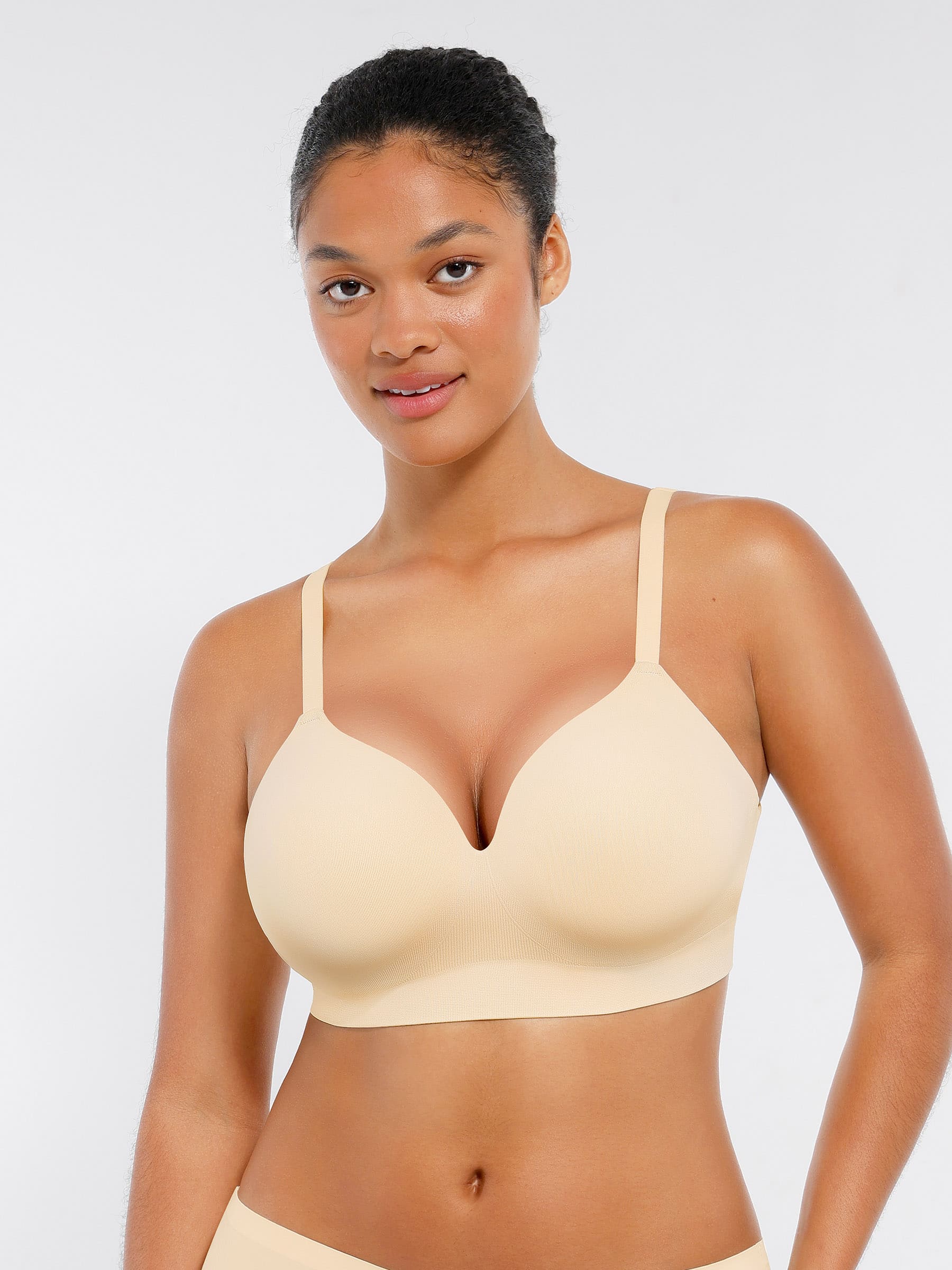 HeyCurve| Wireless Seamless Push-Up V-neck Bra