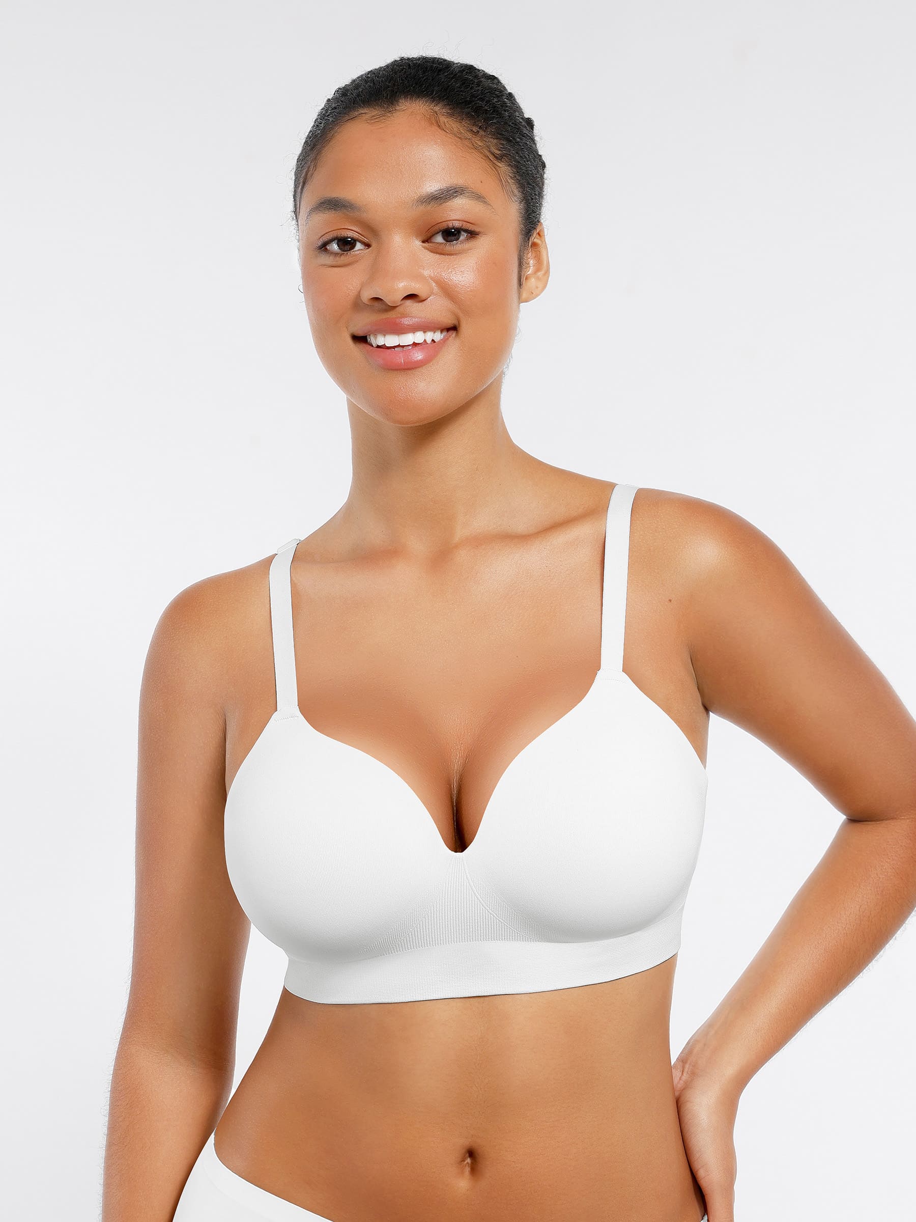HeyCurve| Wireless Seamless Push-Up V-neck Bra