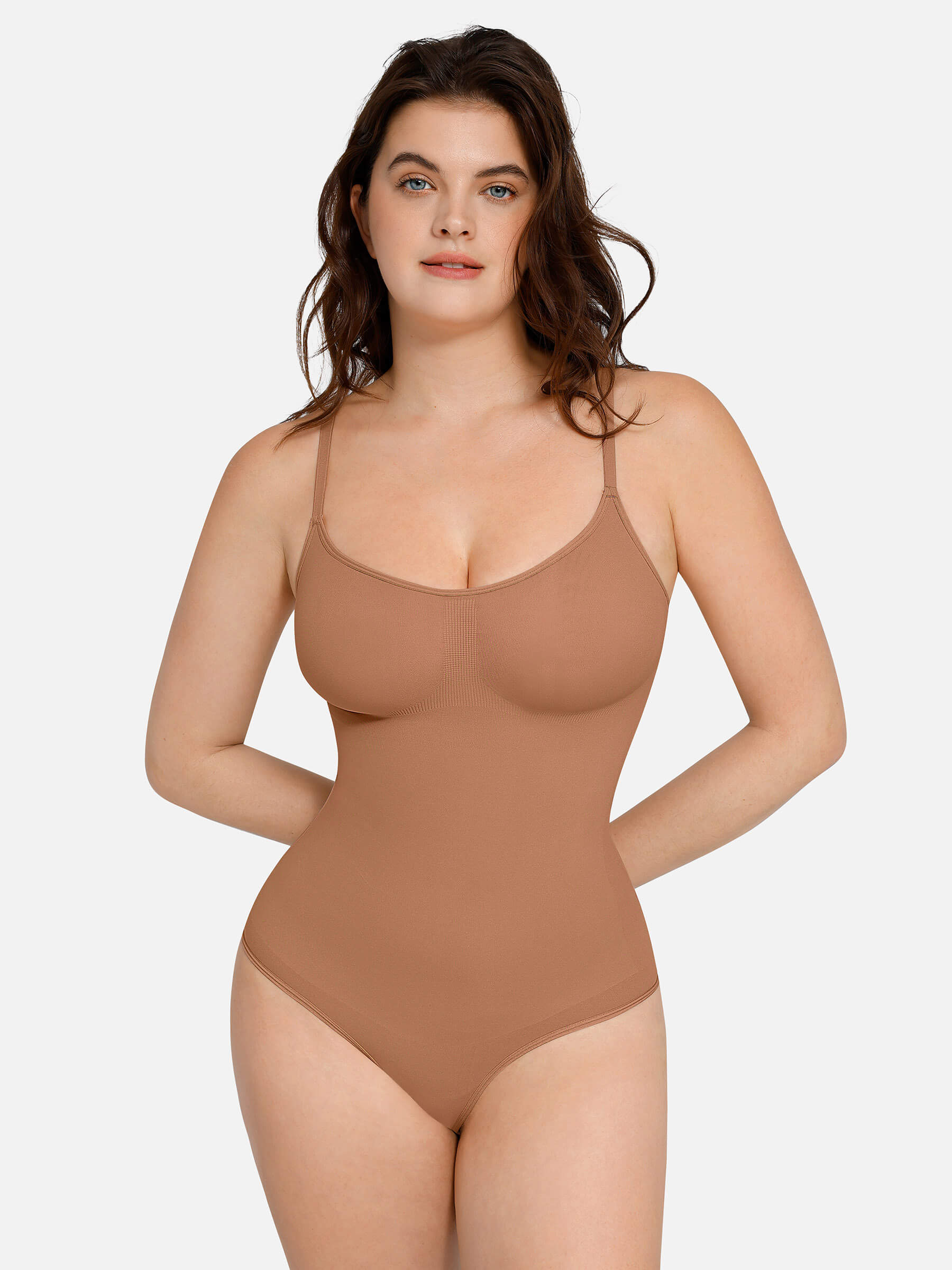 HeyCurve| everyday Wear Seamless Thong Bodysuit