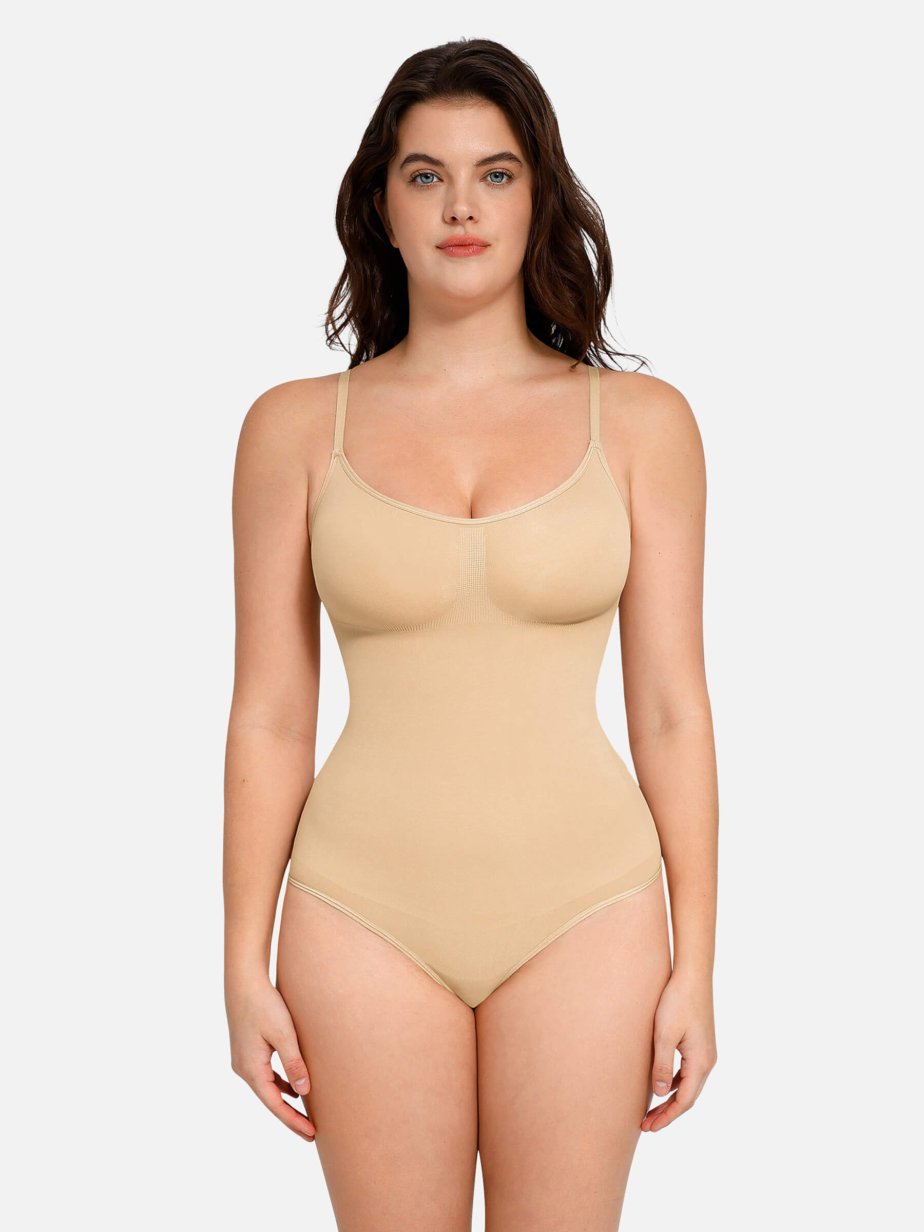 HeyCurve| everyday Wear Seamless Thong Bodysuit