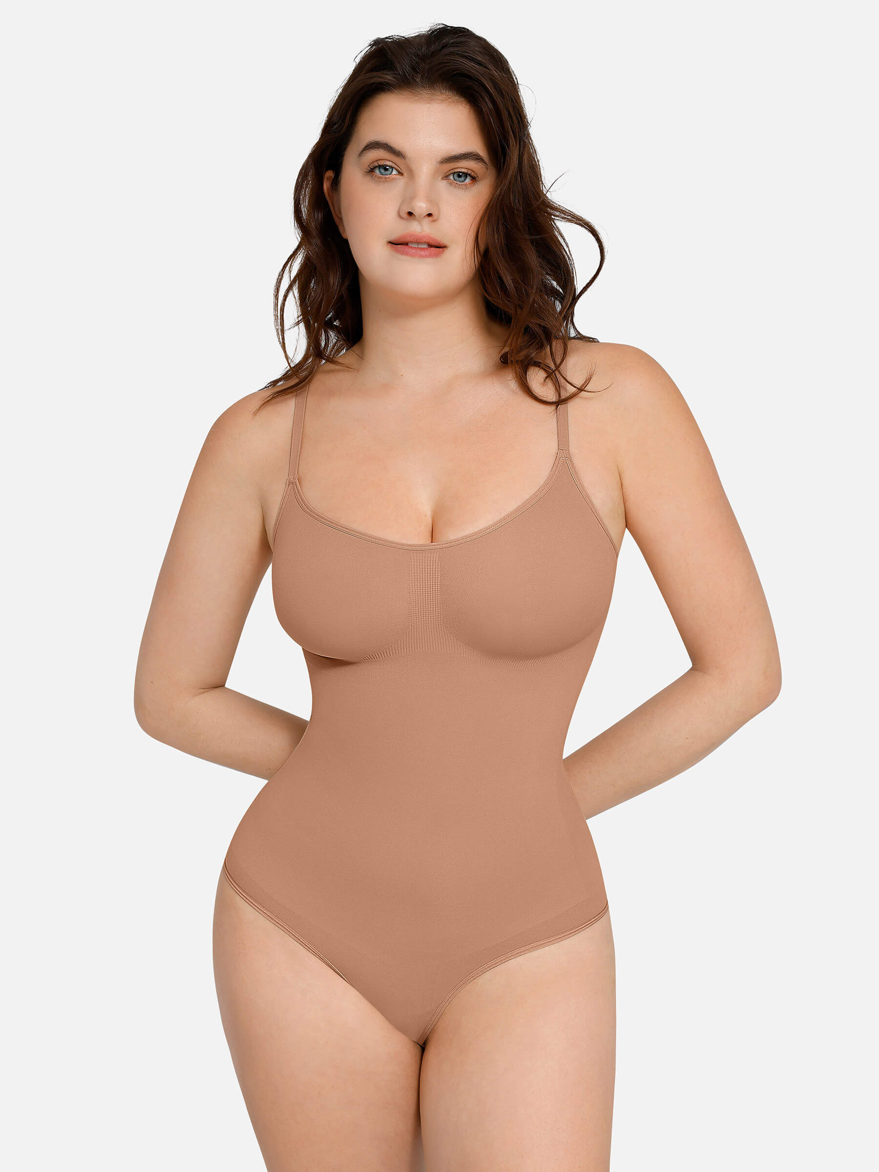 HeyCurve| everyday Wear Seamless Thong Bodysuit