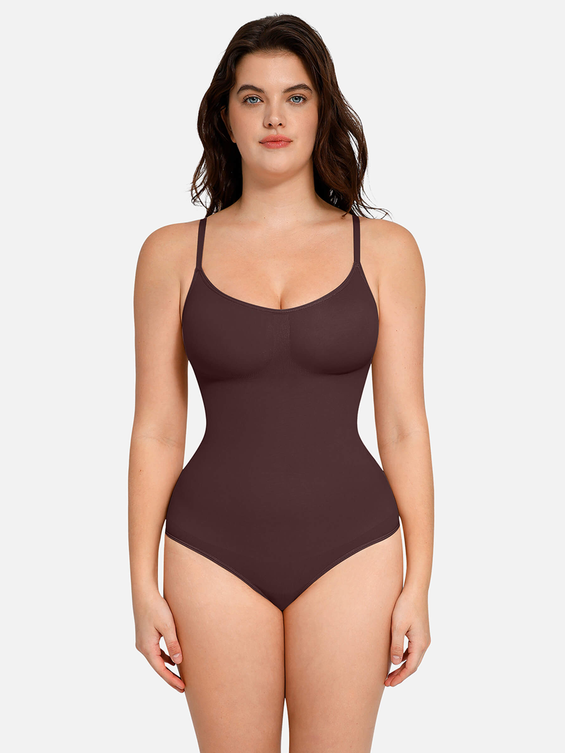 HeyCurve| everyday Wear Seamless Thong Bodysuit