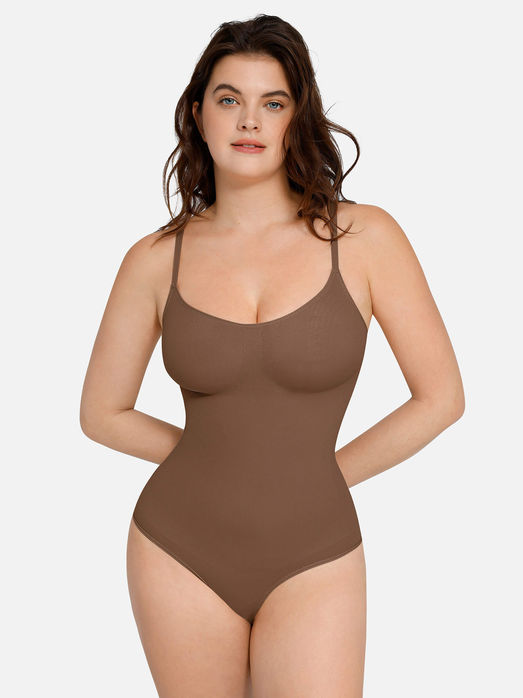 HeyCurve| everyday Wear Seamless Thong Bodysuit