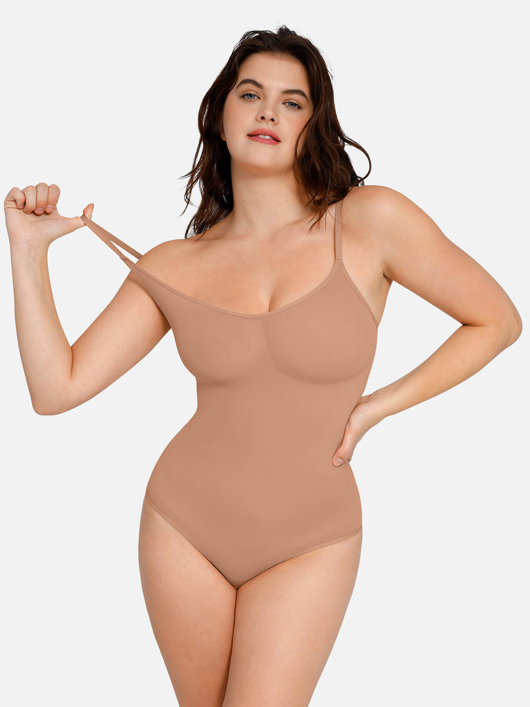 HeyCurve| everyday Wear Seamless Thong Bodysuit