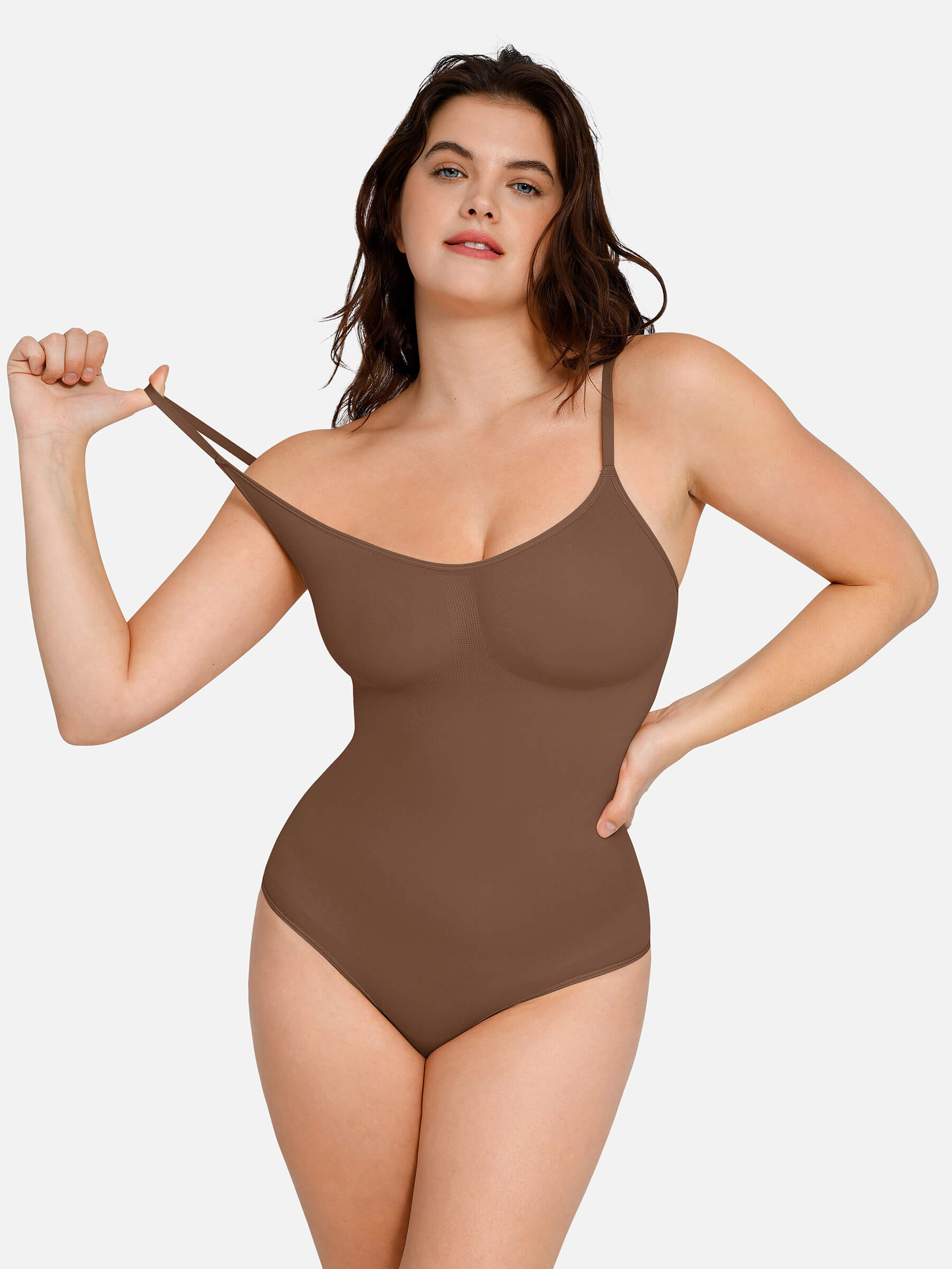 HeyCurve| everyday Wear Seamless Thong Bodysuit