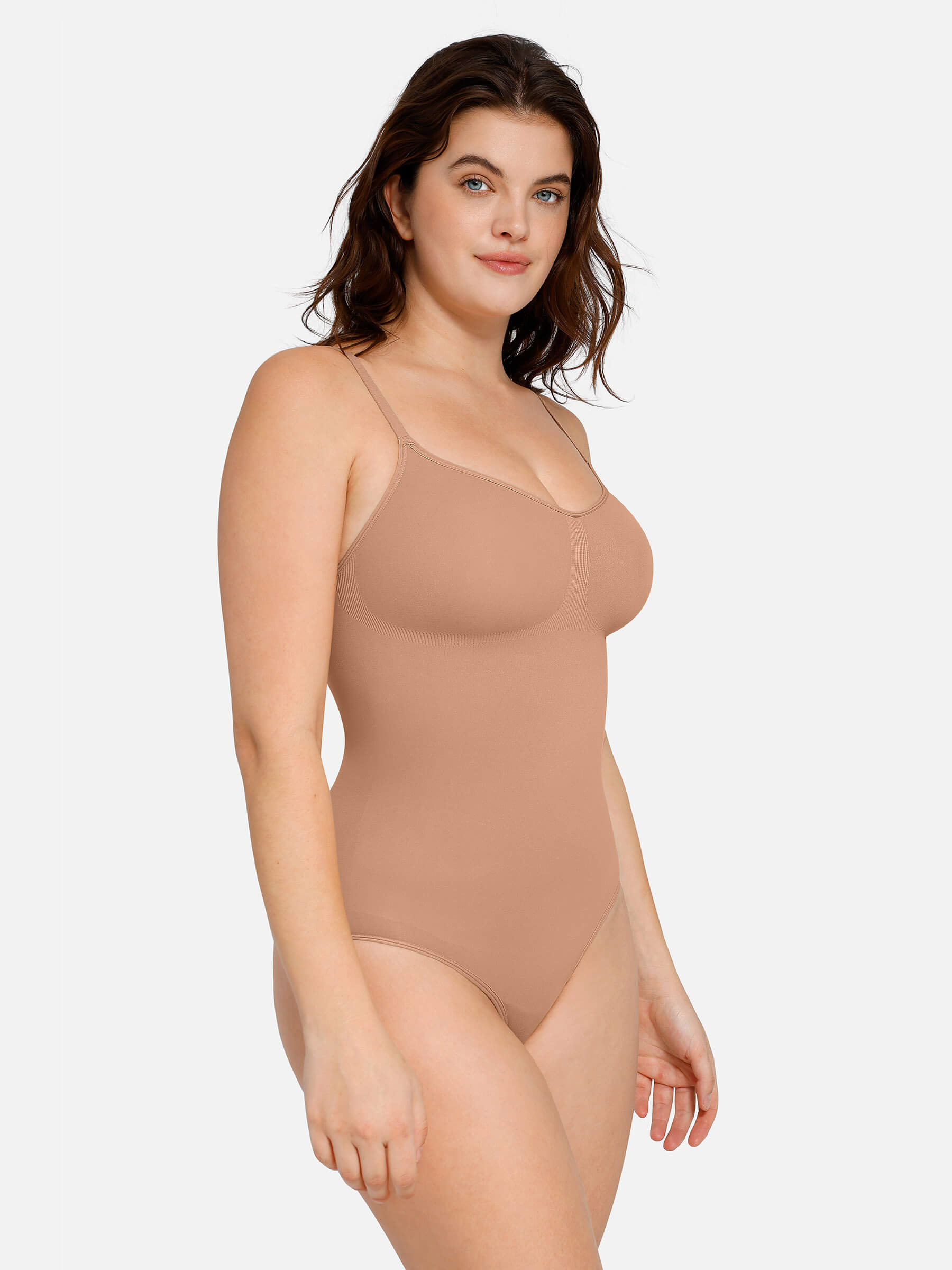 HeyCurve| everyday Wear Seamless Thong Bodysuit