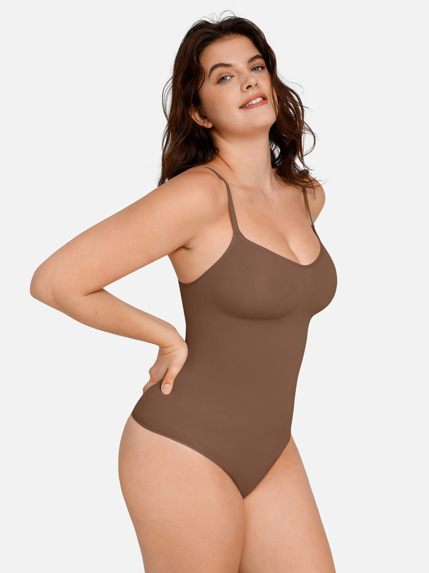 HeyCurve| everyday Wear Seamless Thong Bodysuit