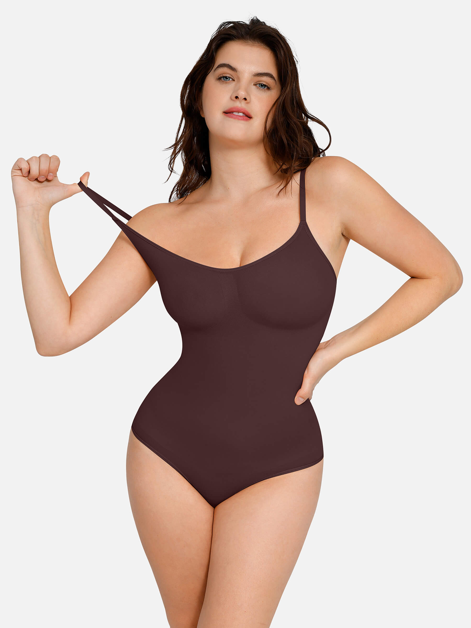 HeyCurve| everyday Wear Seamless Thong Bodysuit