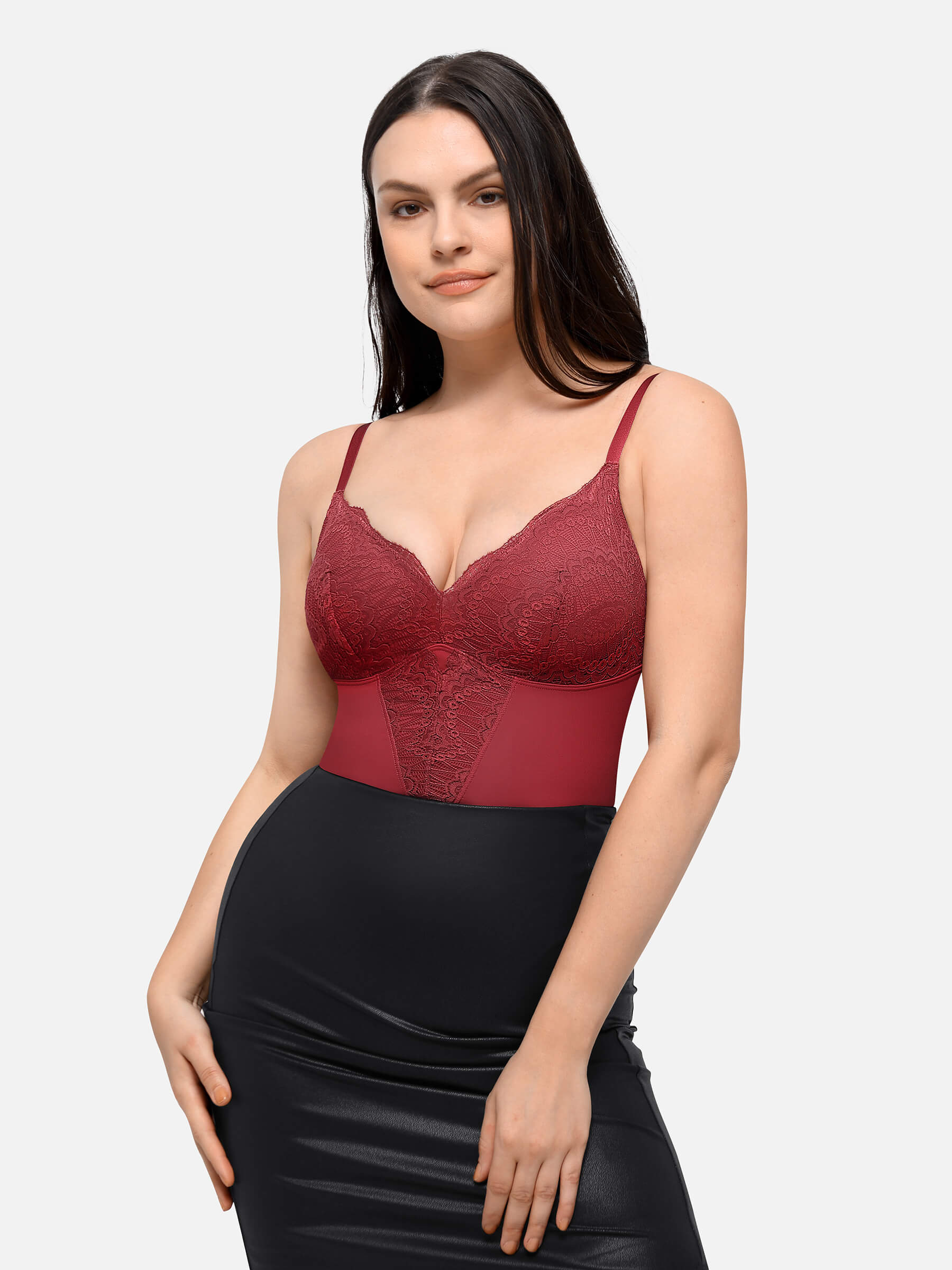 HeyCurve| Low-back Ultra-versatile Lace Bodysuit
