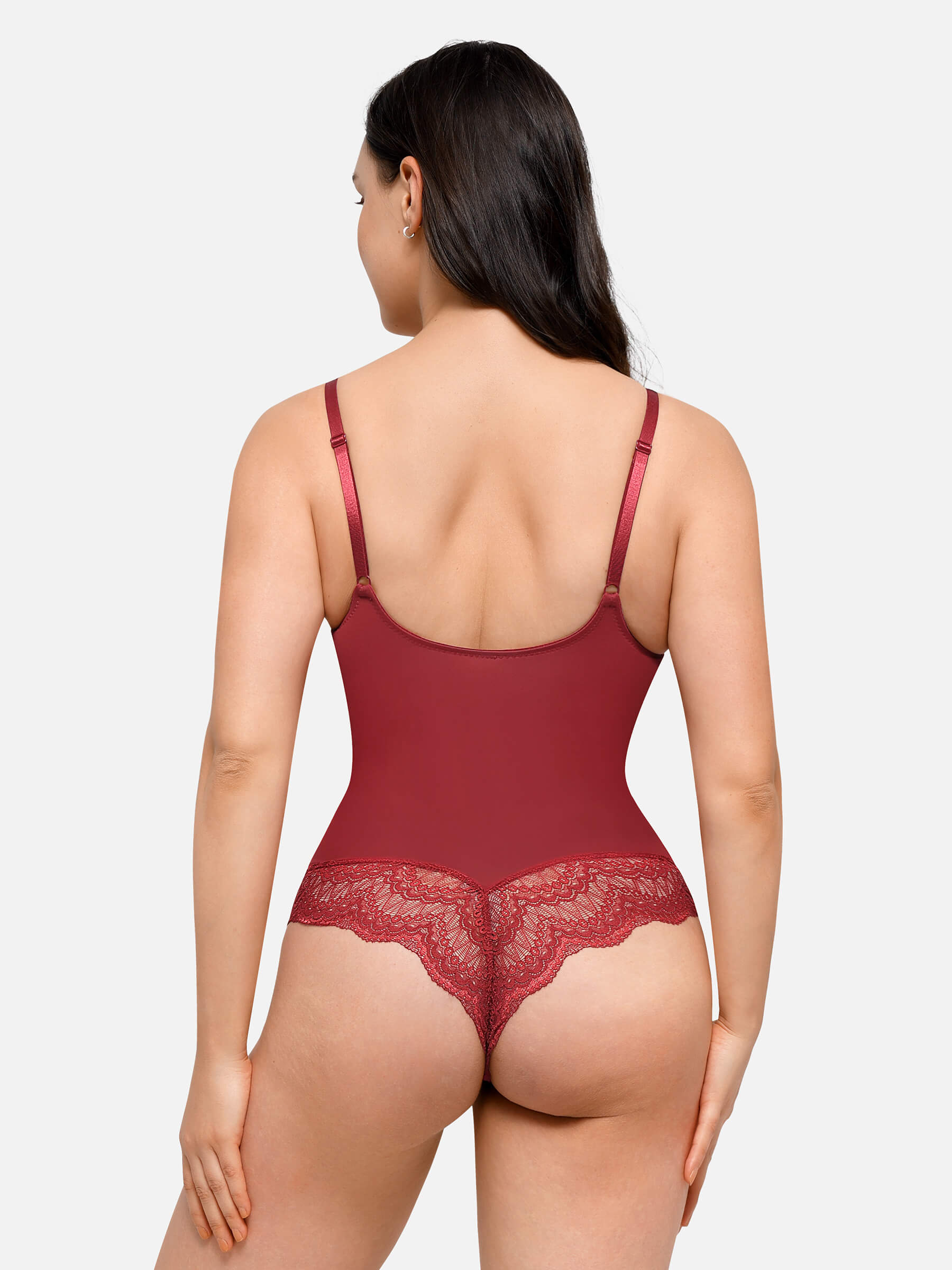 HeyCurve| Low-back Ultra-versatile Lace Bodysuit