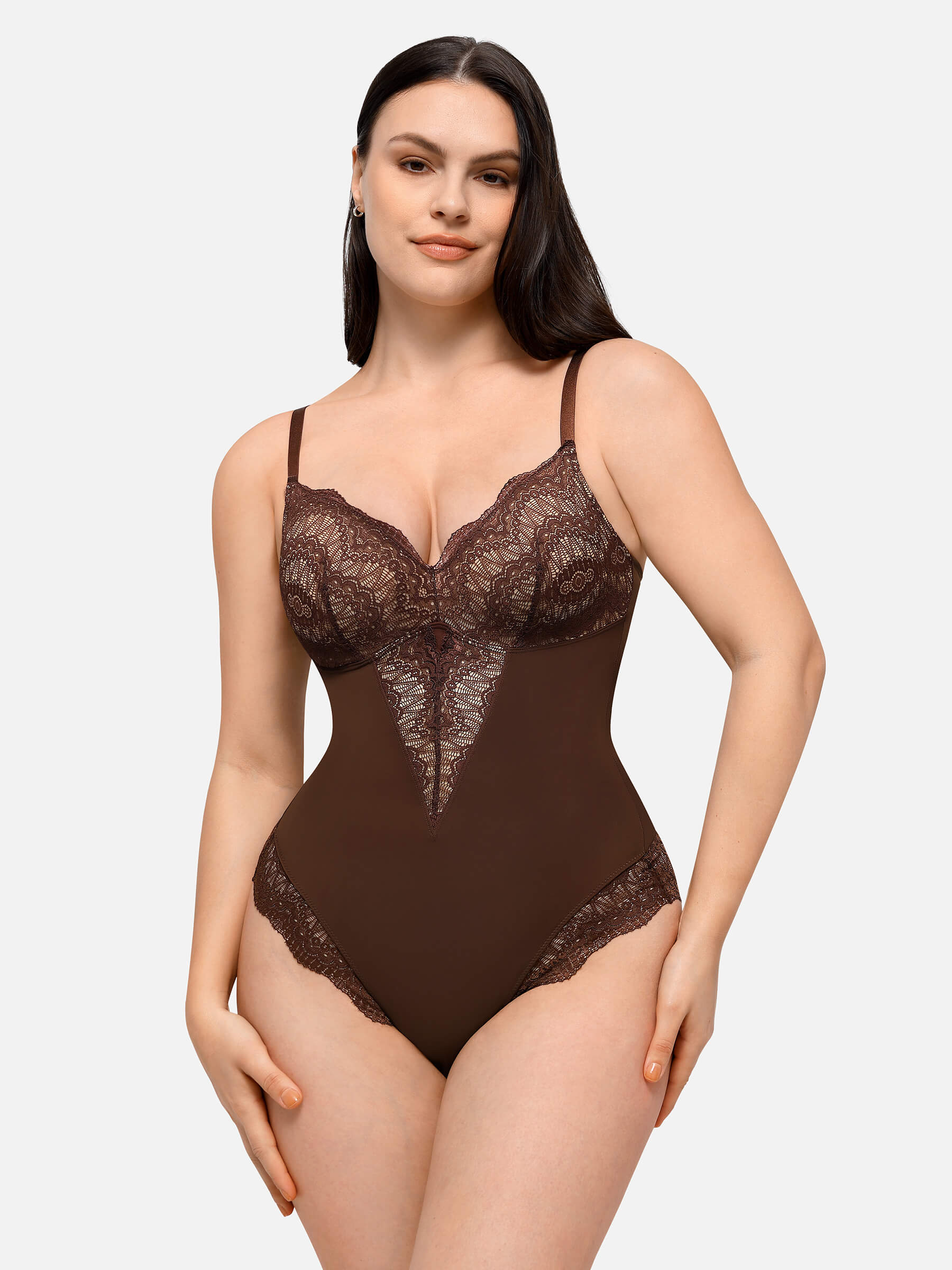 HeyCurve| Low-back Ultra-versatile Lace Bodysuit