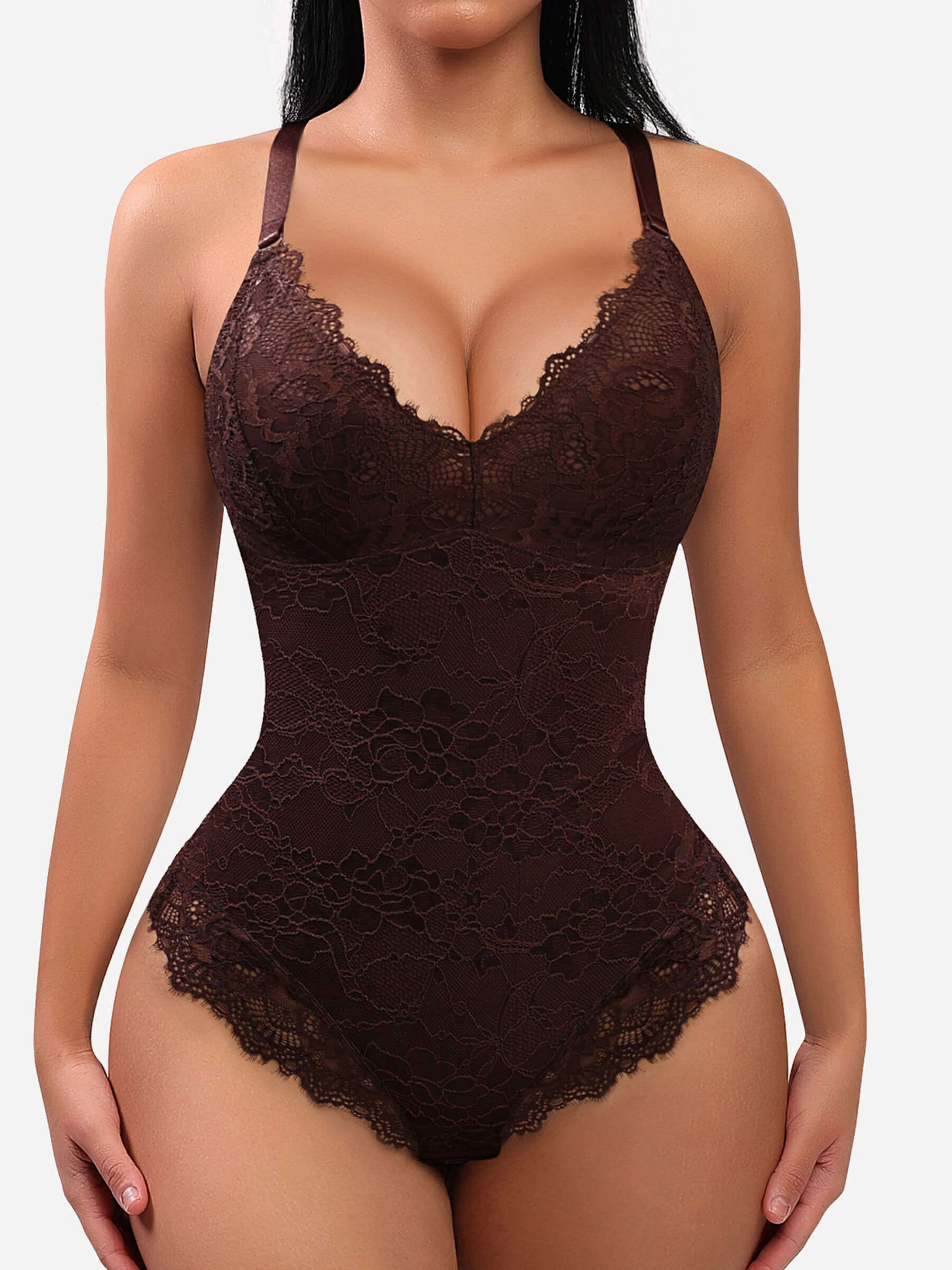 HeyCurve| Low-back Ultra-versatile Lace Bodysuit