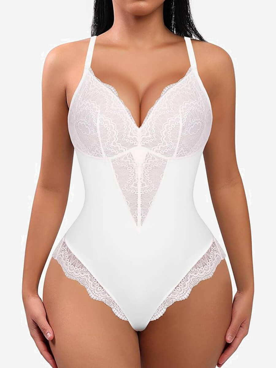 HeyCurve| Low-back Ultra-versatile Lace Bodysuit