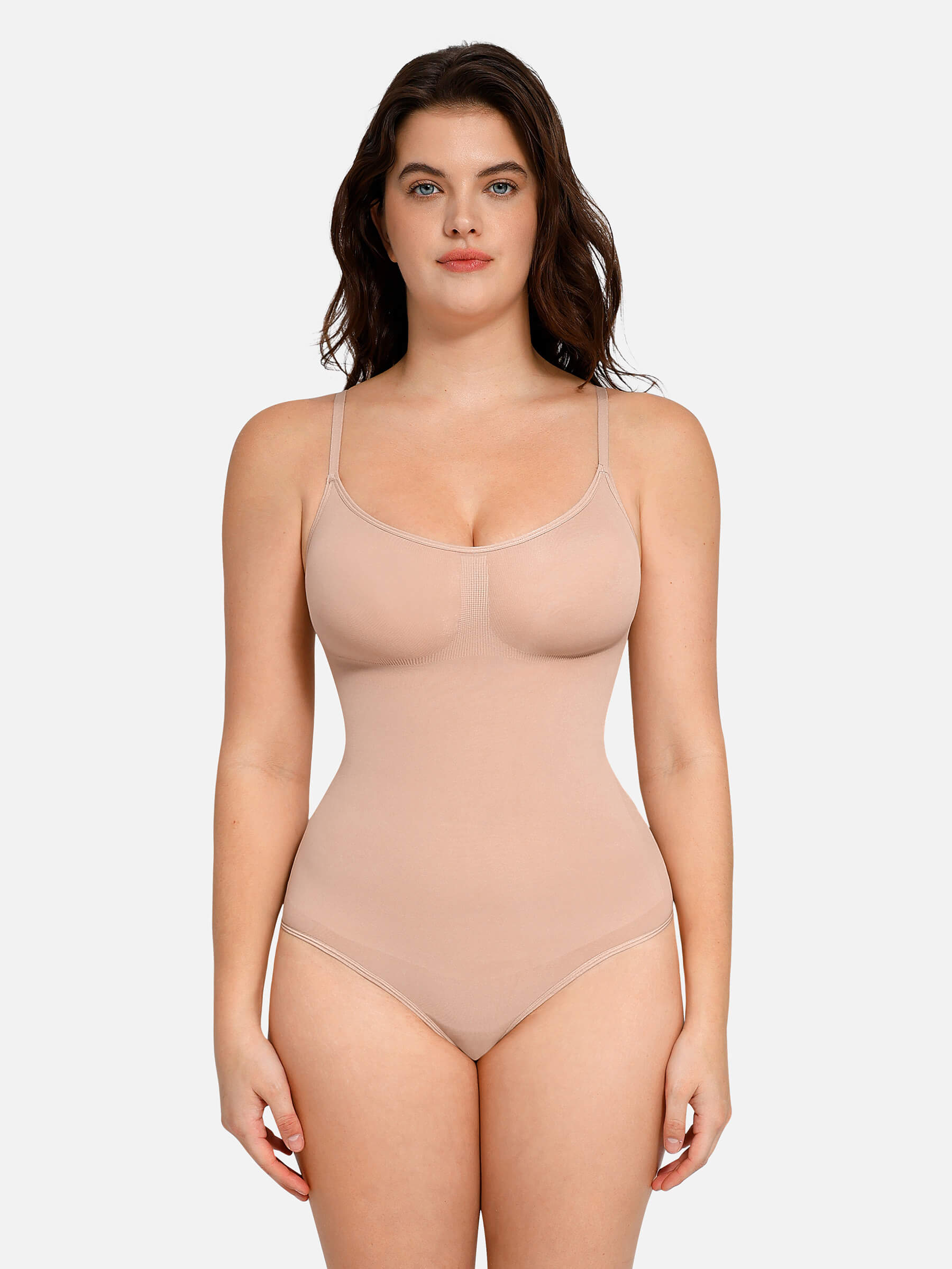 HeyCurve| everyday Wear Seamless Thong Bodysuit