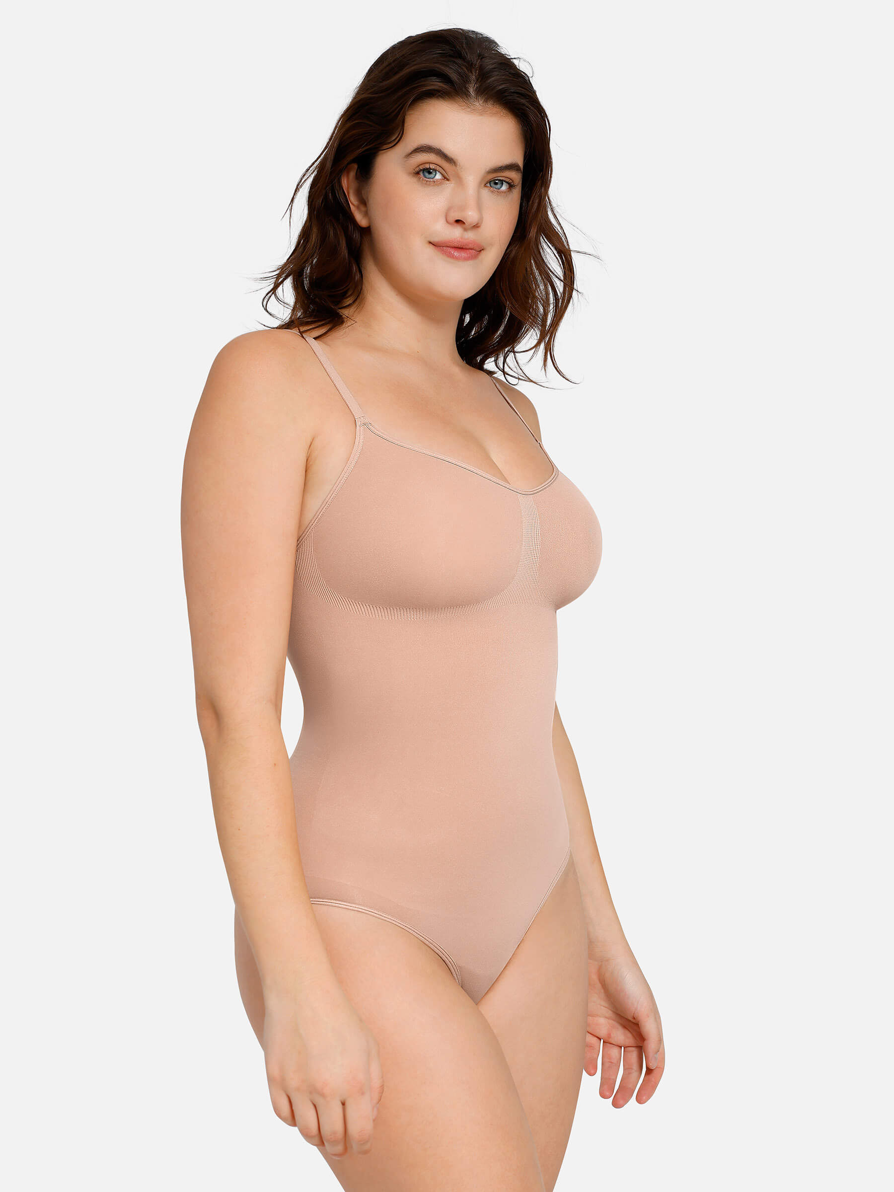HeyCurve| everyday Wear Seamless Thong Bodysuit