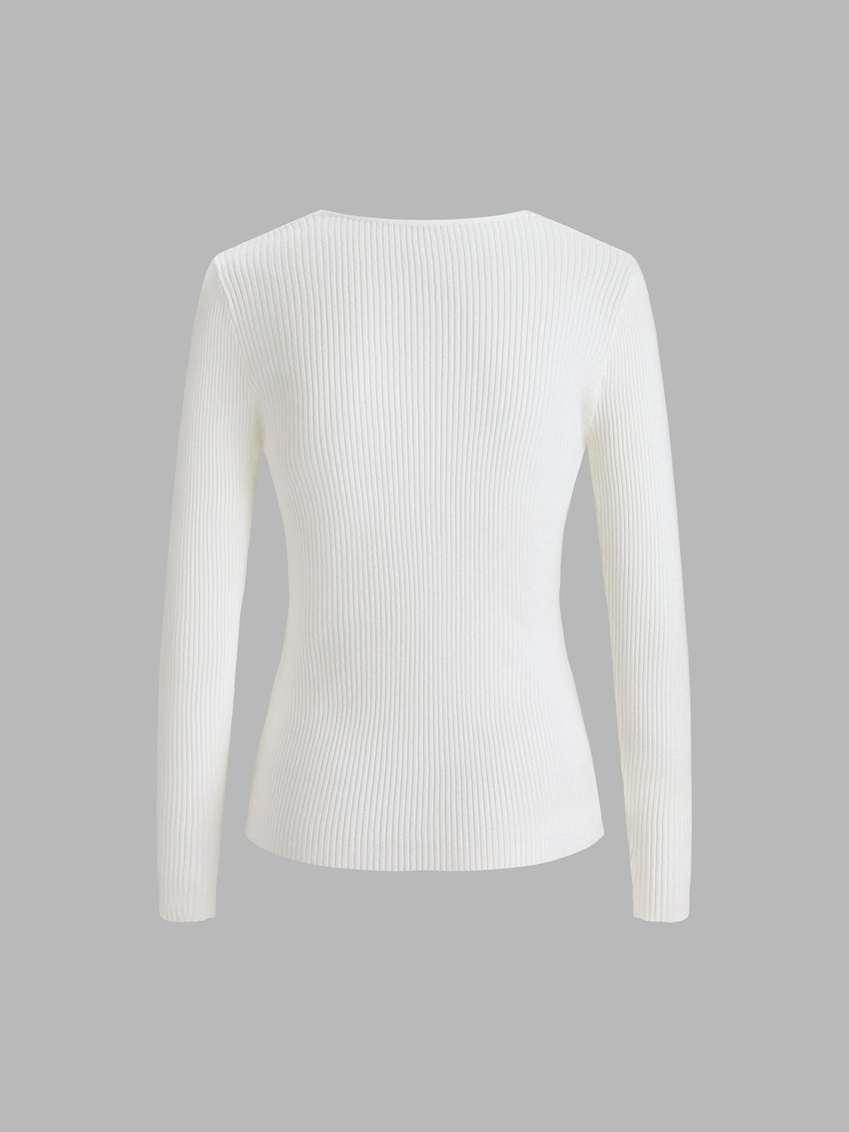 Clouds Ribbed Pullover Sweater