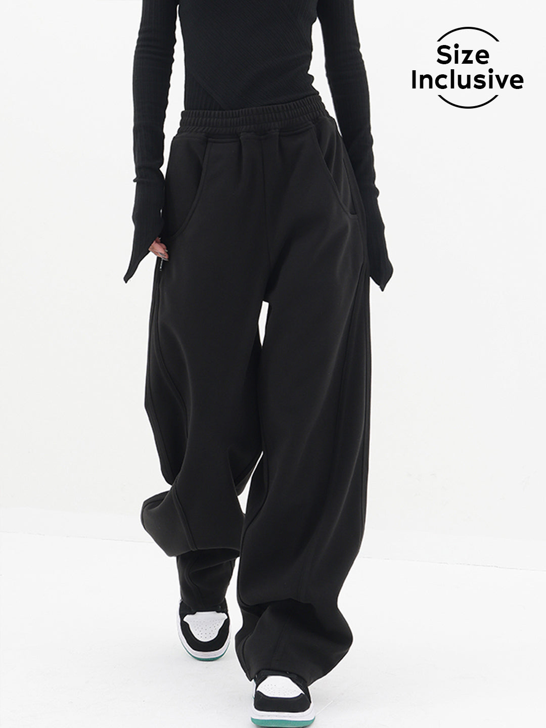 Baggy Solid Wide Leg Pants