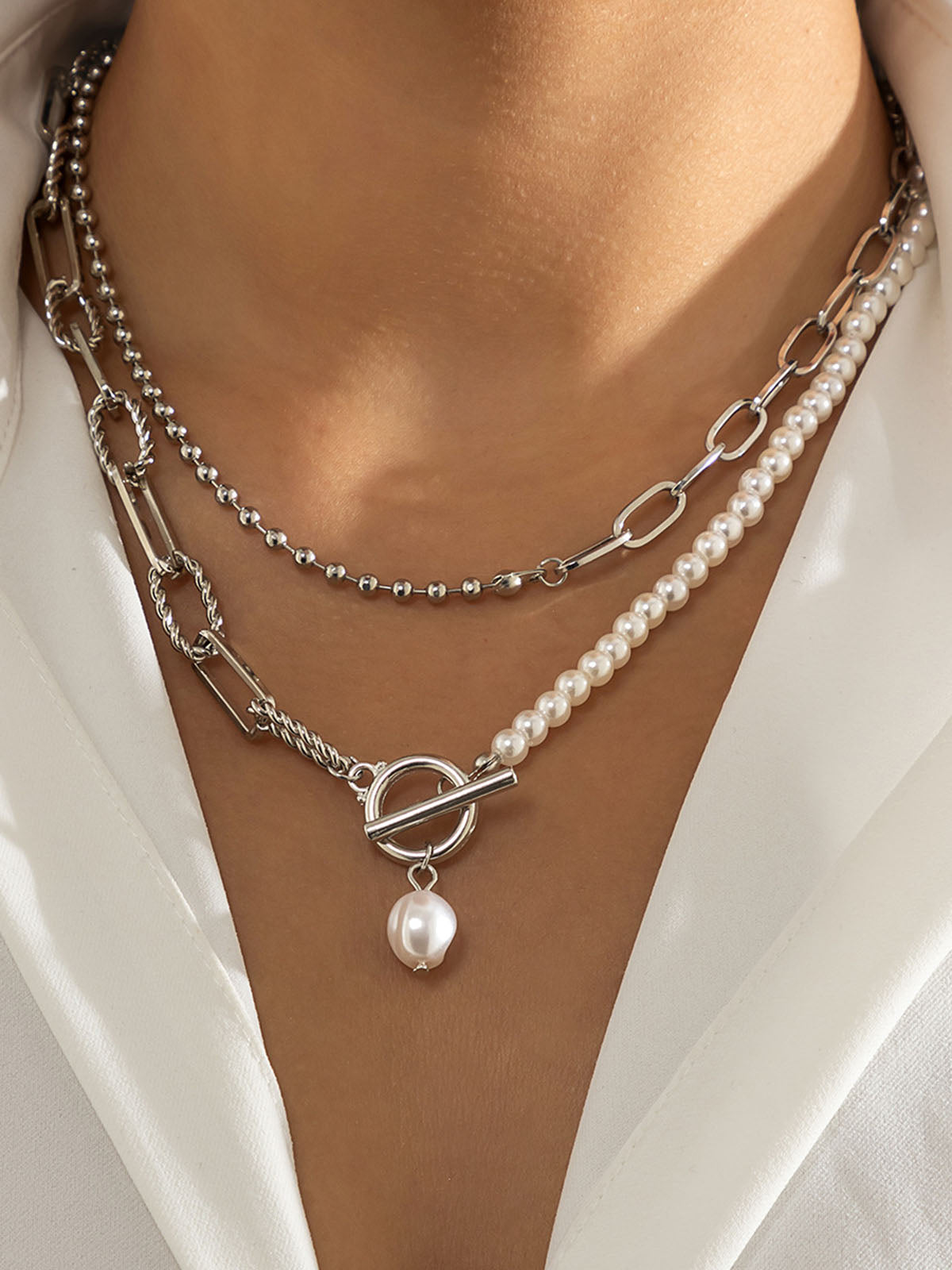 Pearl Saturn Necklace