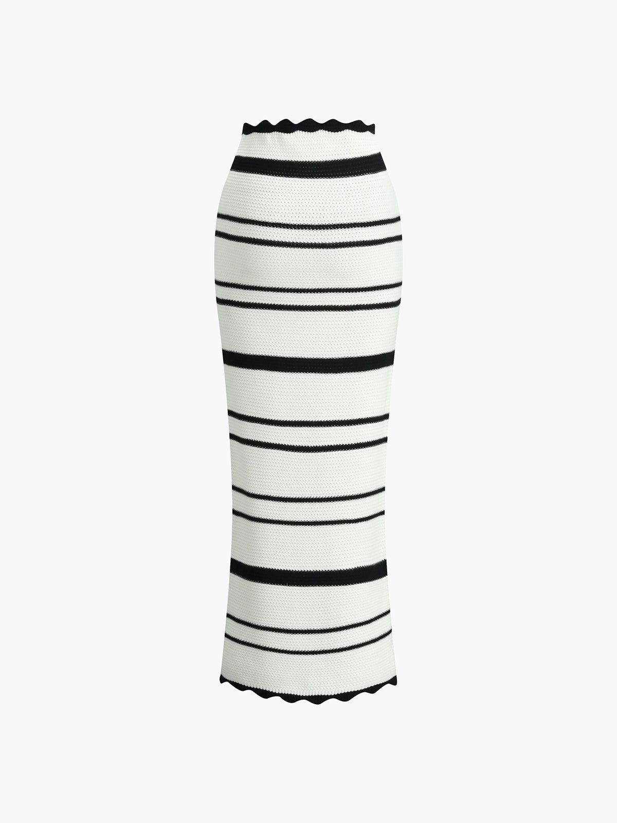 Striped Knotted Backless Skirt Set