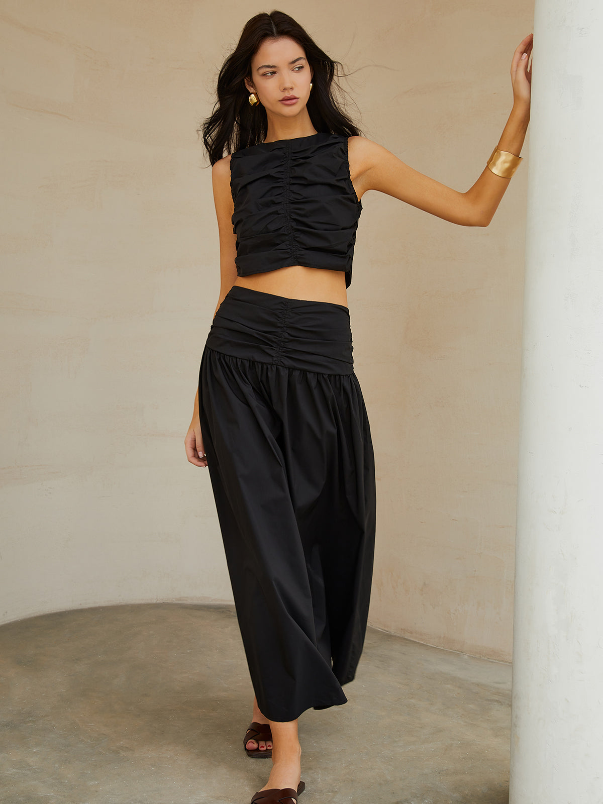 Pleated Skirt Set