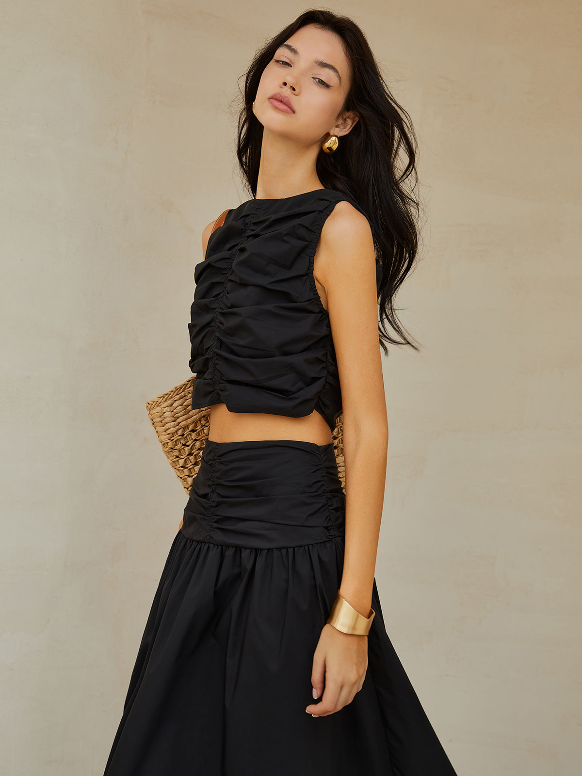 Pleated Skirt Set