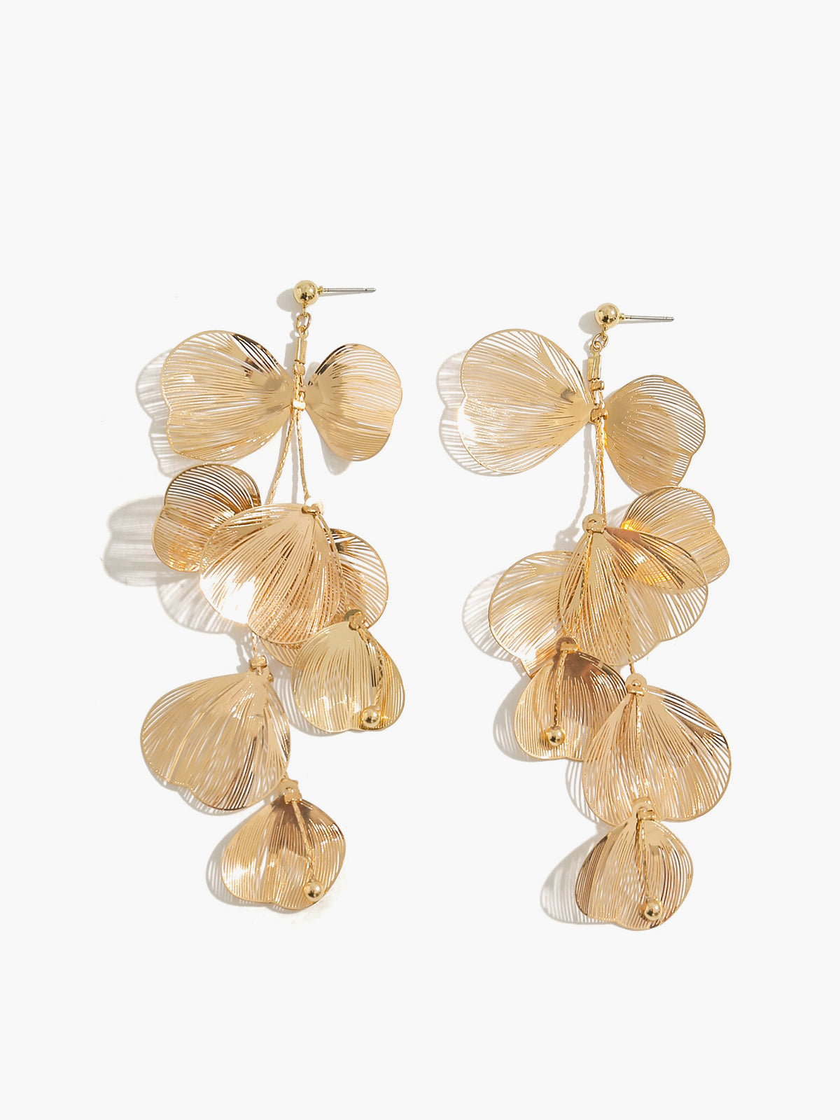 Ginkgo Leaves Long Dangle Earrings