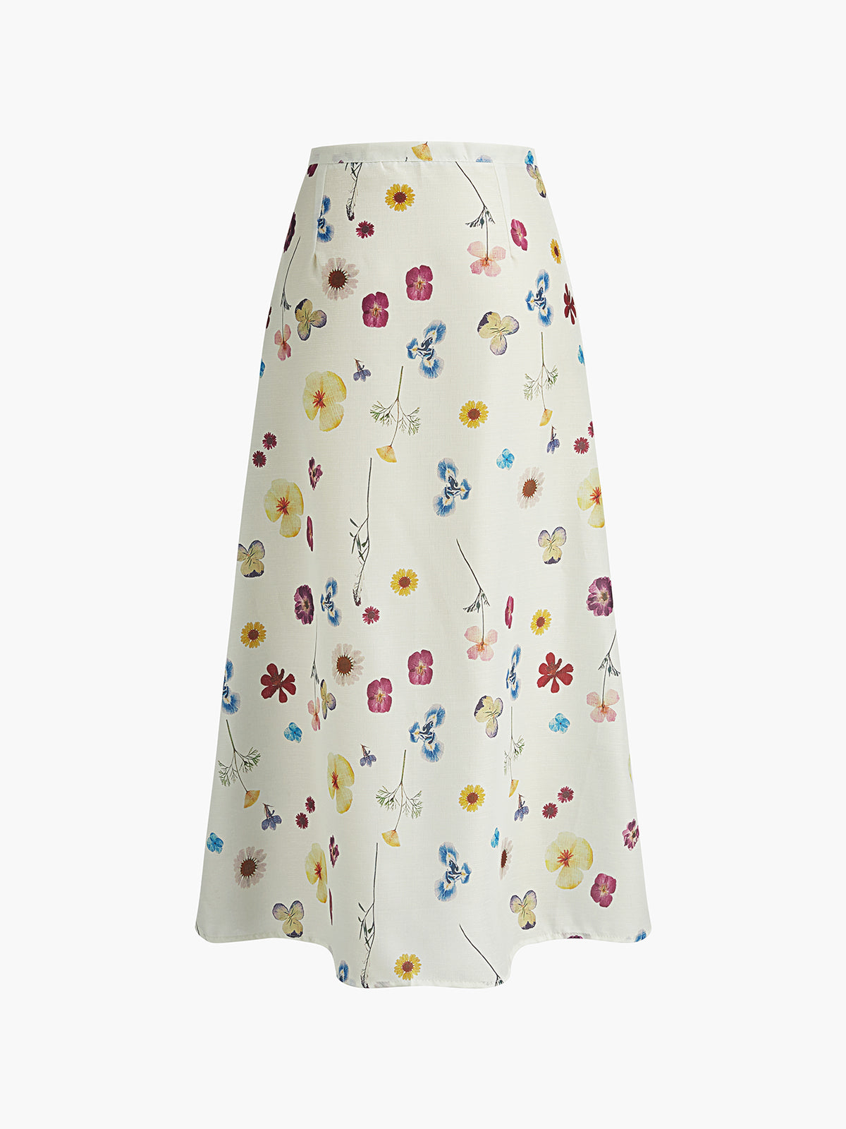 Button Print Straight Skirt