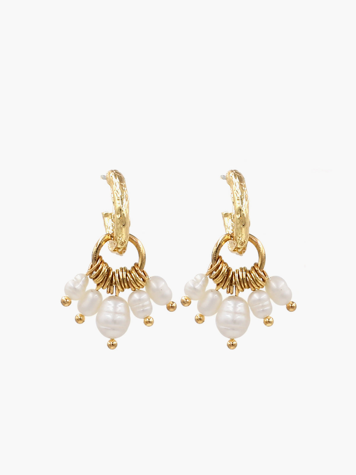 Stylish Metal Pearl Tassel Earrings