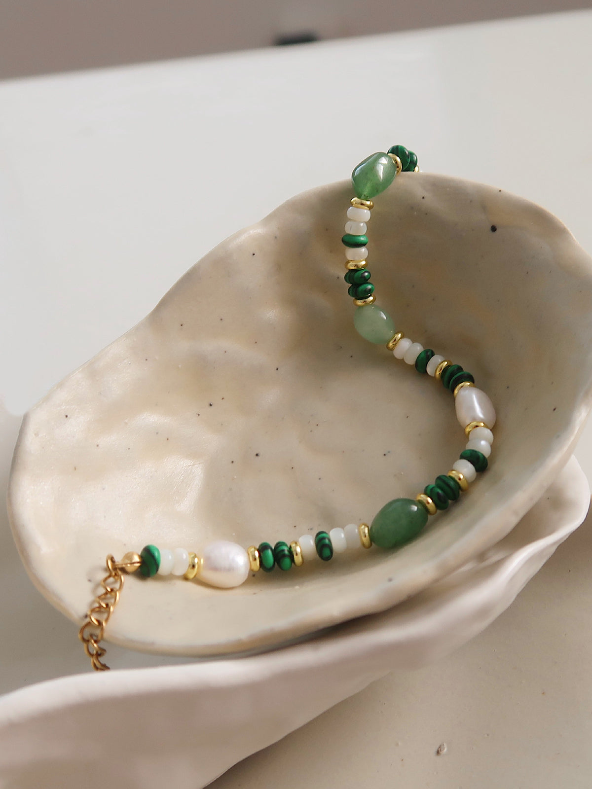 Colorful Pearl Malachite Bracelet