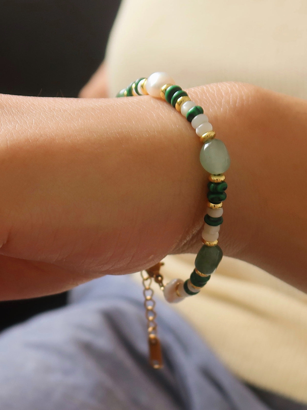 Colorful Pearl Malachite Bracelet