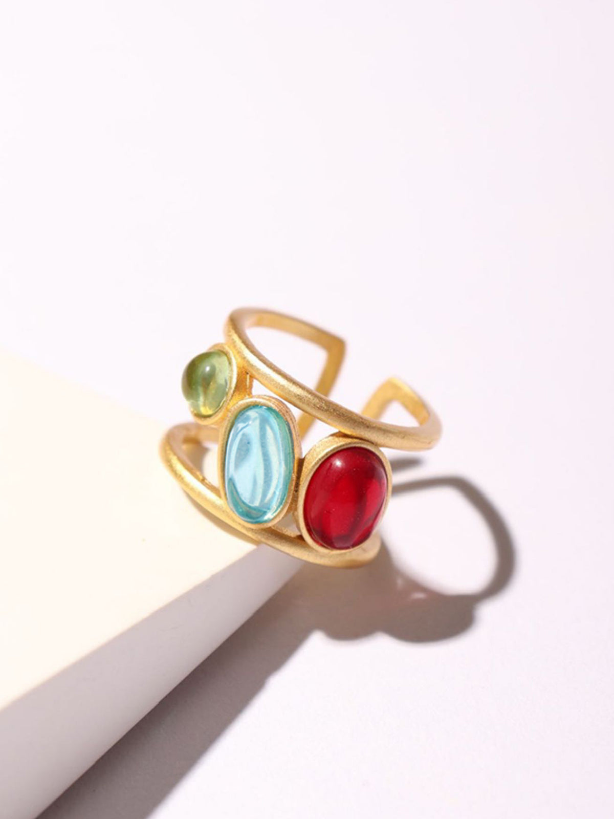 Colorful Gemstone Stacking Ring