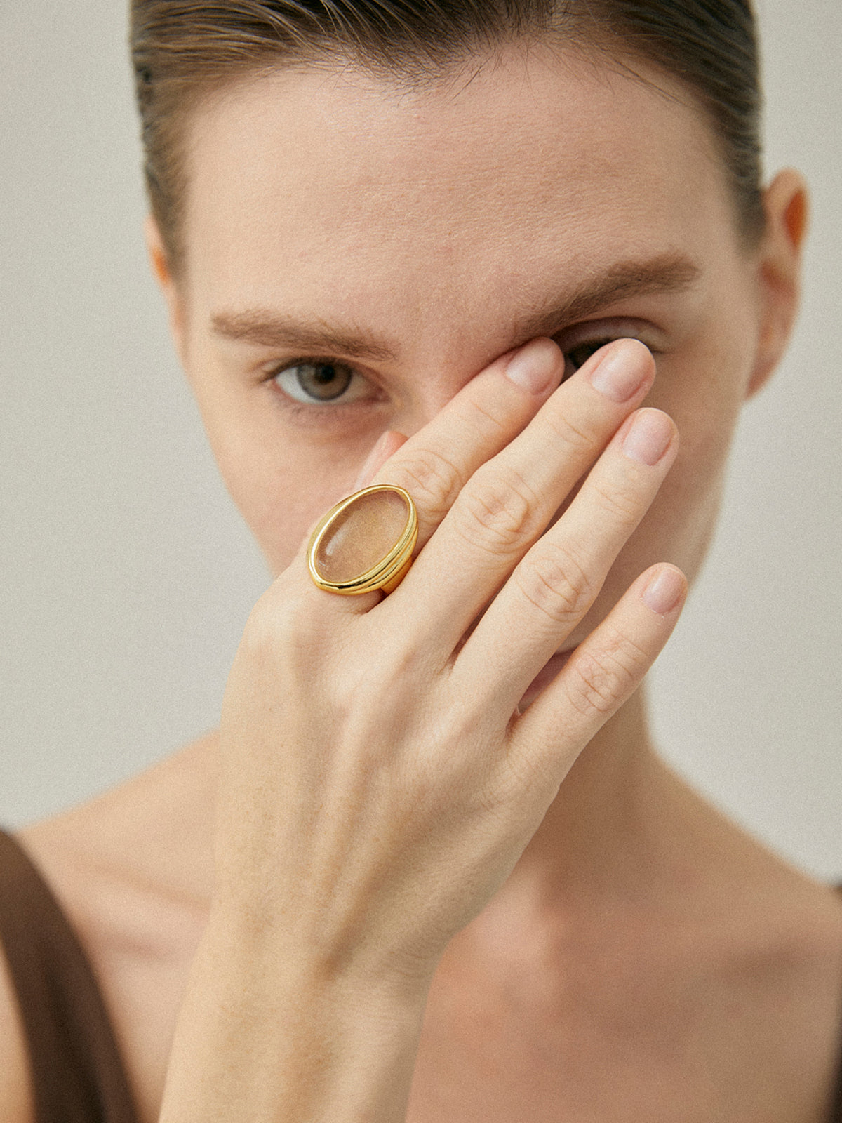 Sunshine Yellow Crystal Ring