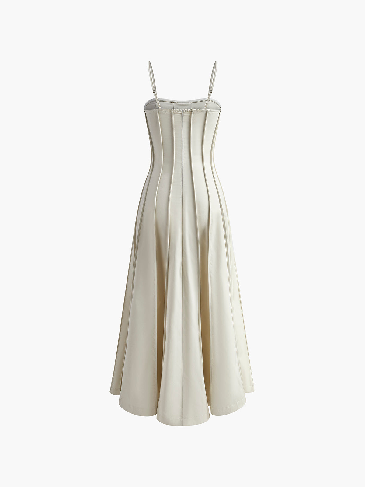 Pleated Piping Flowy Cami Dress