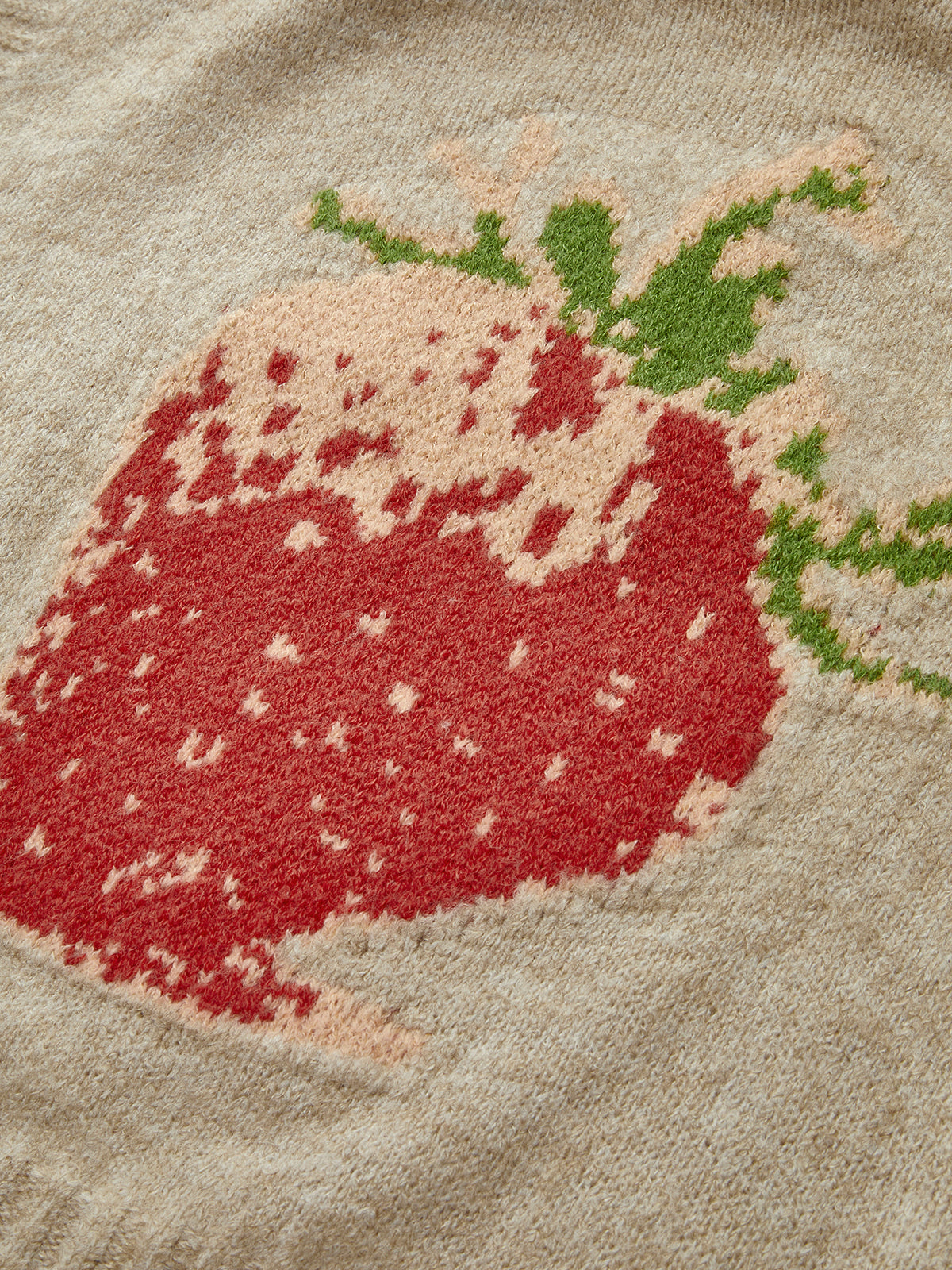 Crew Neck Strawberry Sweater Vest