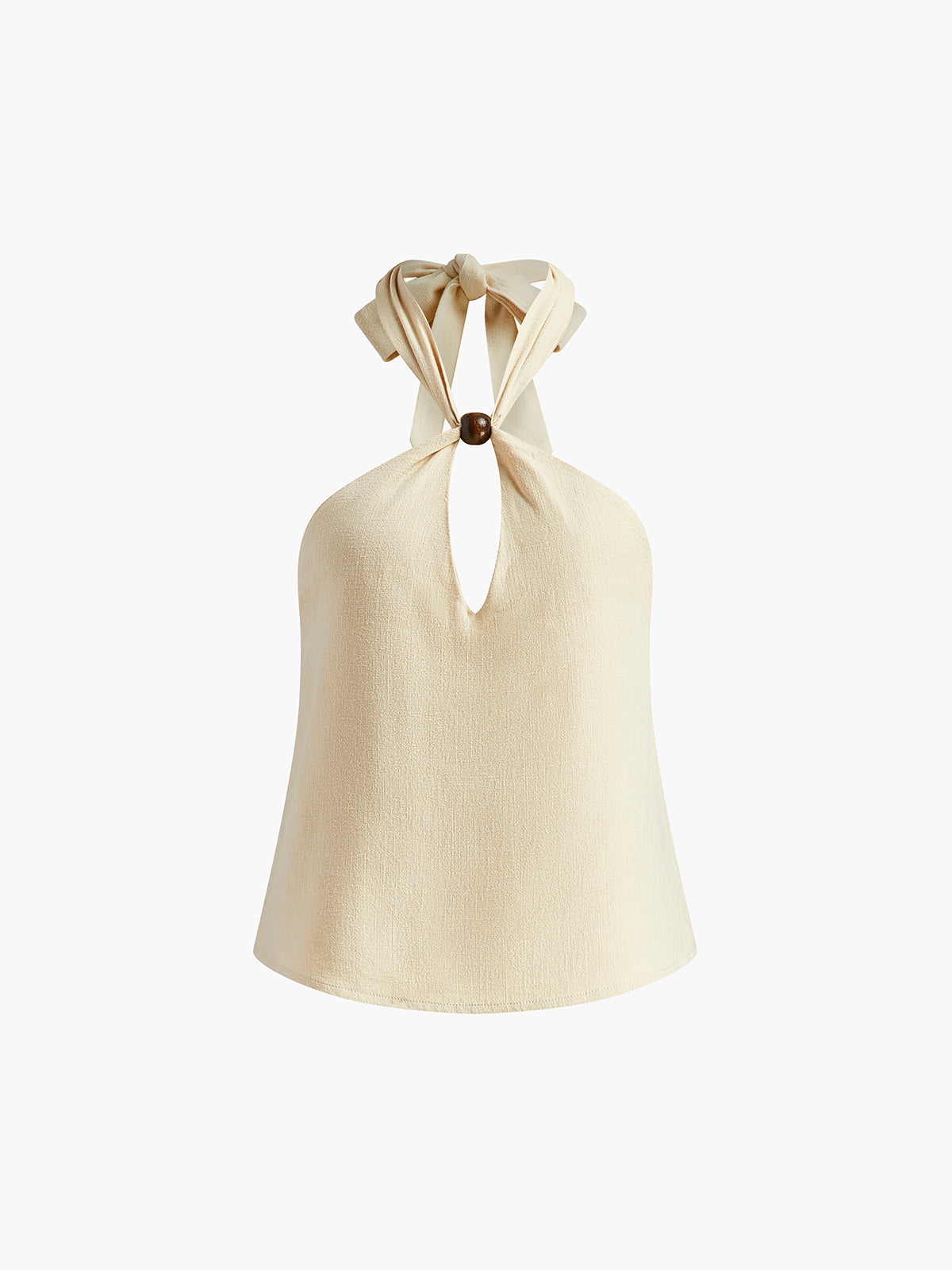 Cotton & Linen Criss Cross Halter Blouse