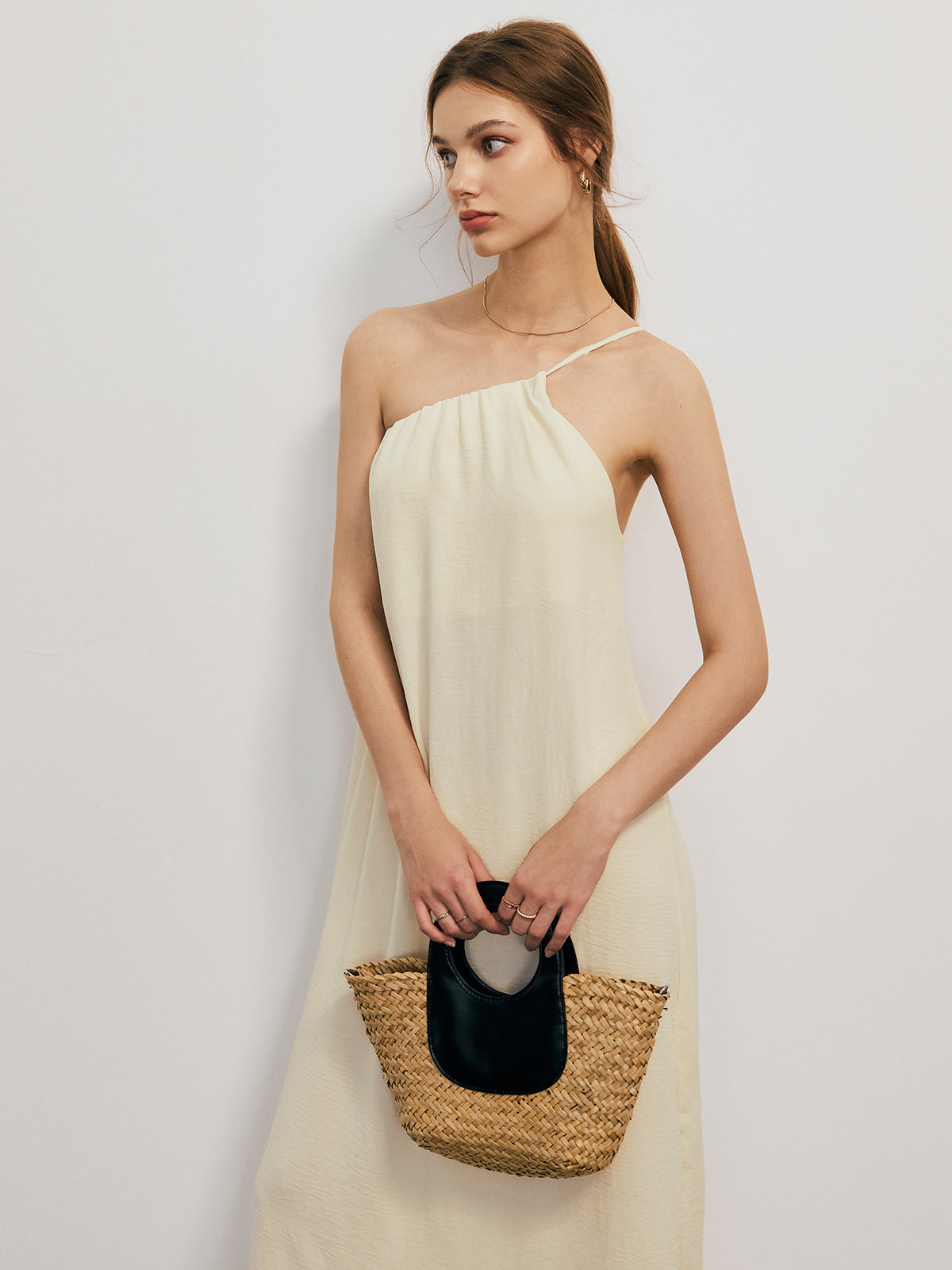 Asymmetrical Off-Shoulder Long Dress