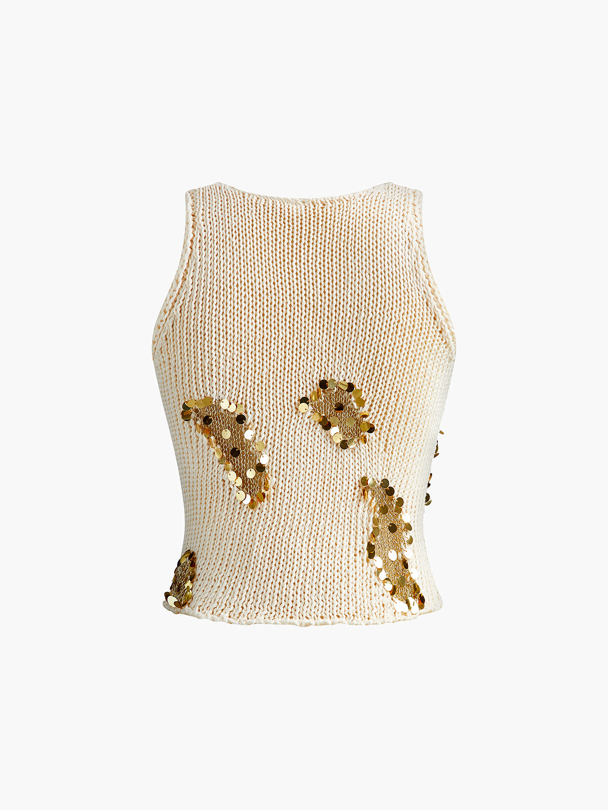 Golden Sequins Sweater Vest