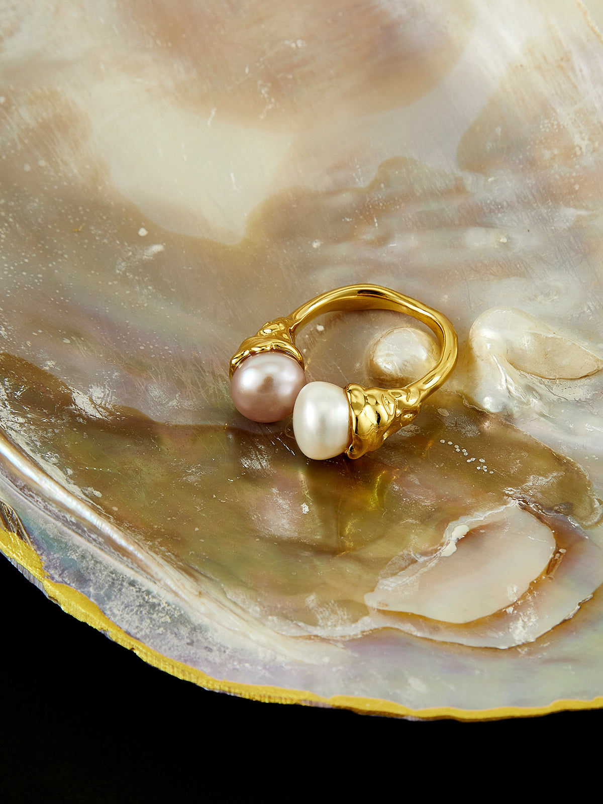 Elegant Pearl Open Ring