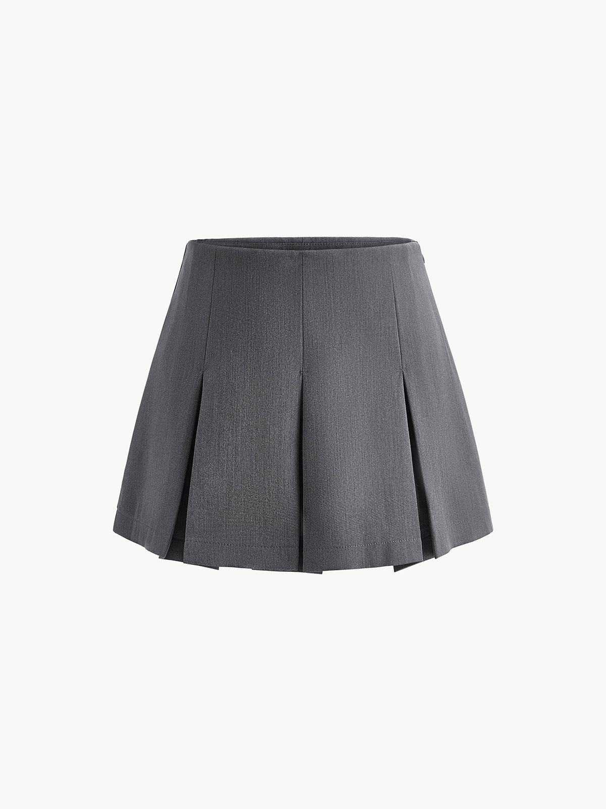 Pleated Zipper Mini Skirt