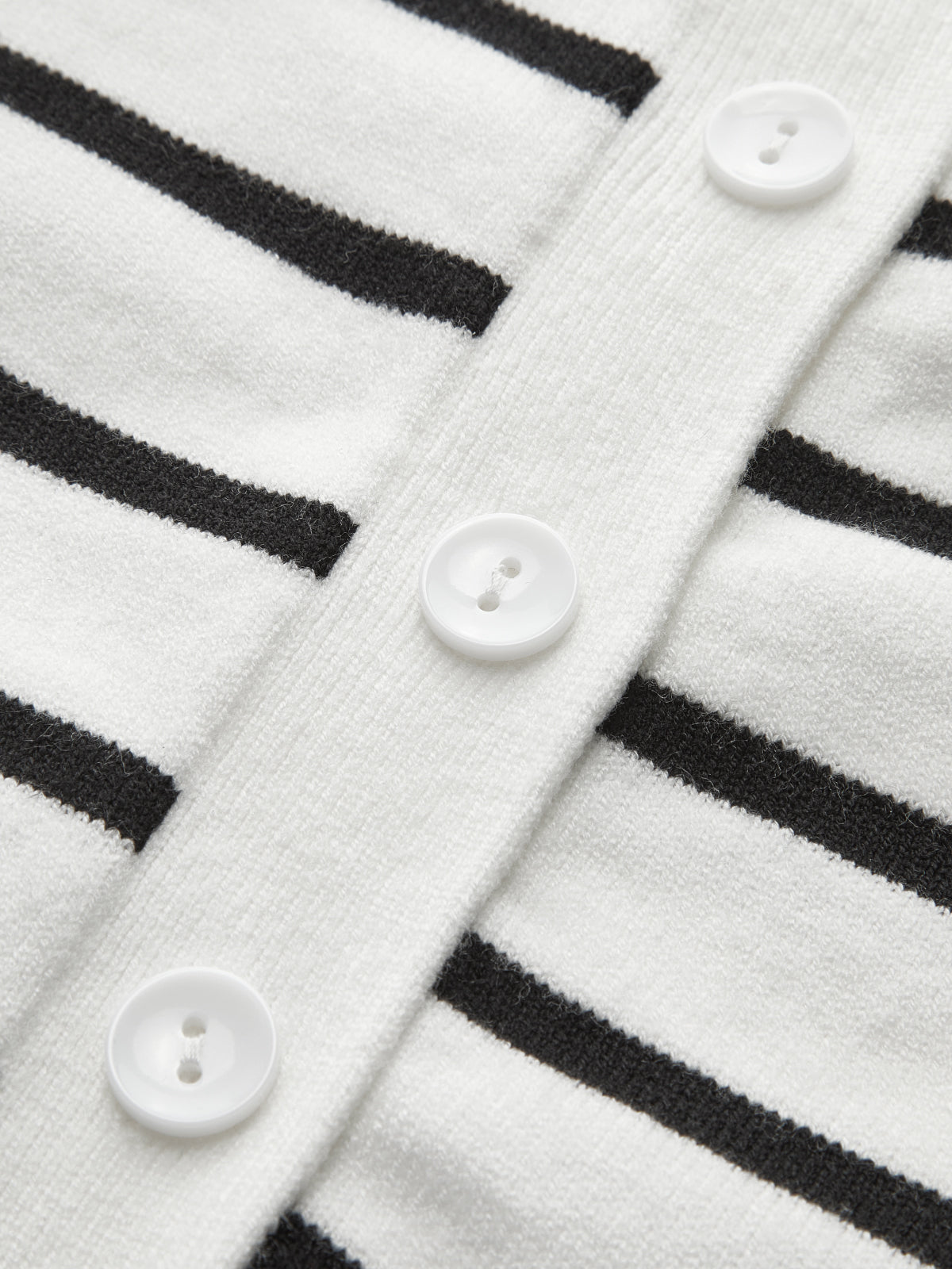 Crew Neck Striped Cardigan