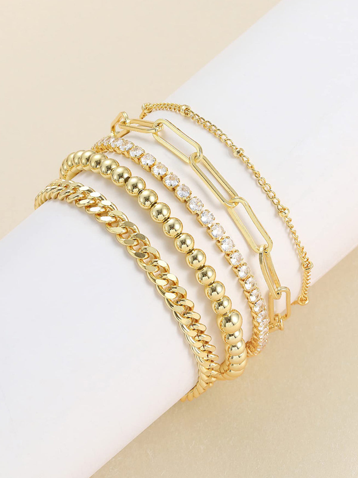 5pcs Golden Geometrical Bracelet