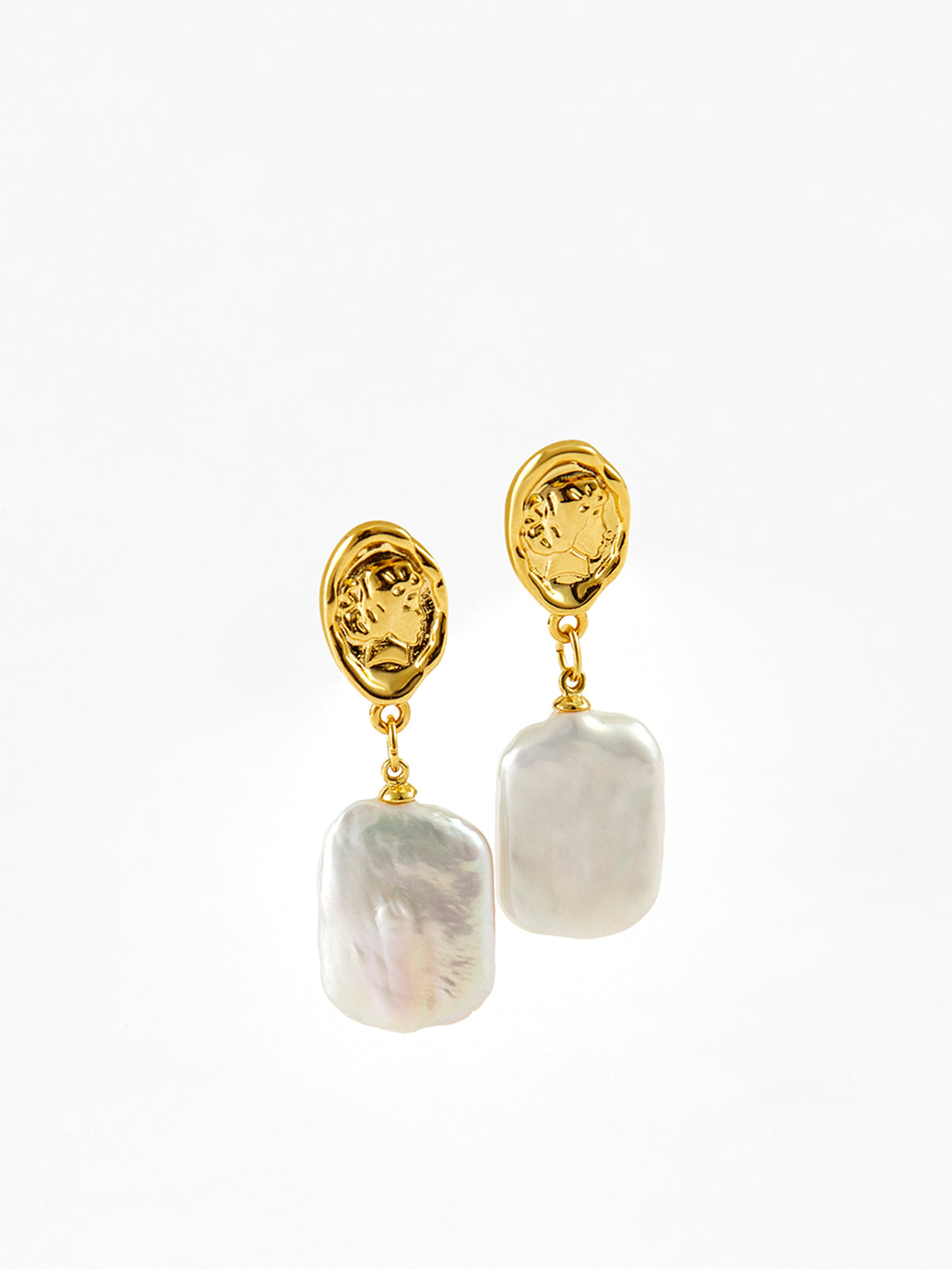 Baroque Pearl Pendant Earrings